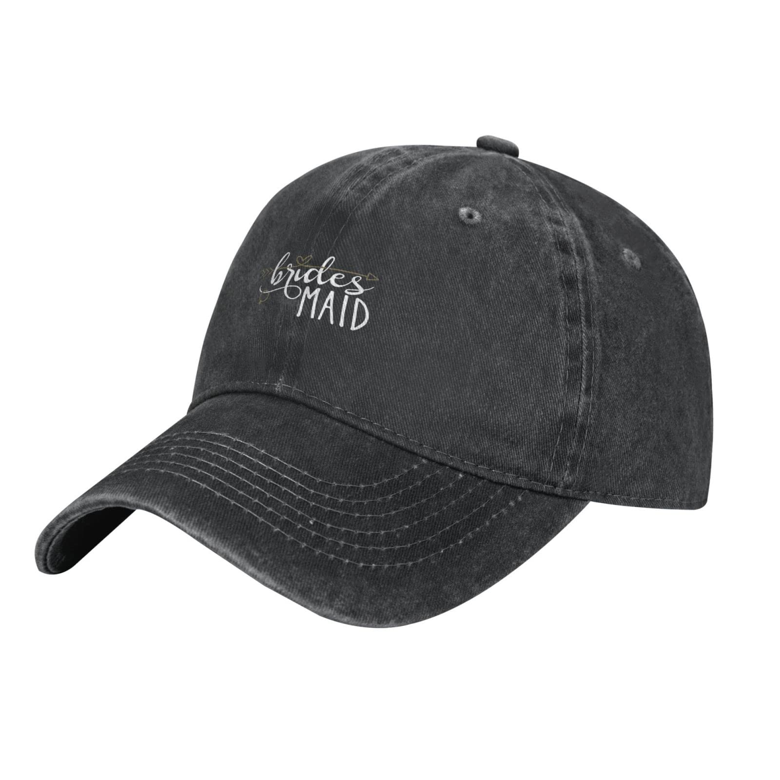 Vontako Vintage Washed Cotton Bridesmaid Baseball Cap - Black Dad Hat for Men & Women | Perfect for Weddings, Parties & Outdoor Activities