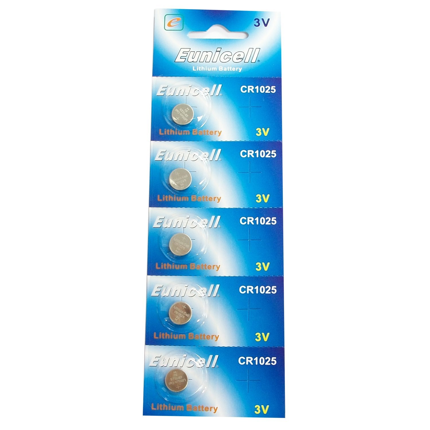 Eunicell CR1025 3V Lithium Coin Cell Batteries (5-Pack) - Long-Lasting Power for Watches, Calculators, Key Fobs & Small Electronics