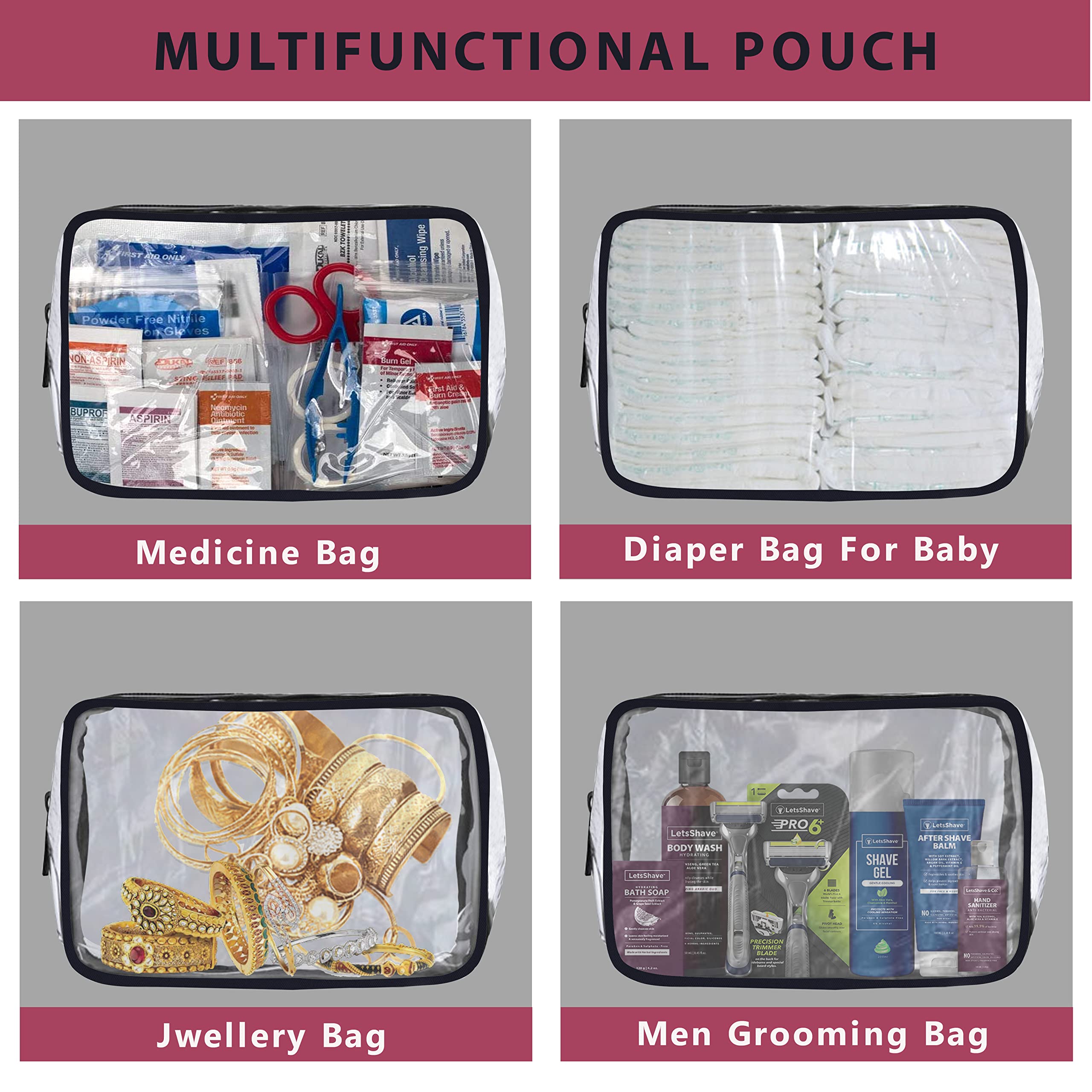 Wings Star Double Layer Makeup Bag for Travel - Waterproof Cosmetic Organizer & Toiletry Pouch | Perfect for Vacation, Gym, and Daily Essentials Storage