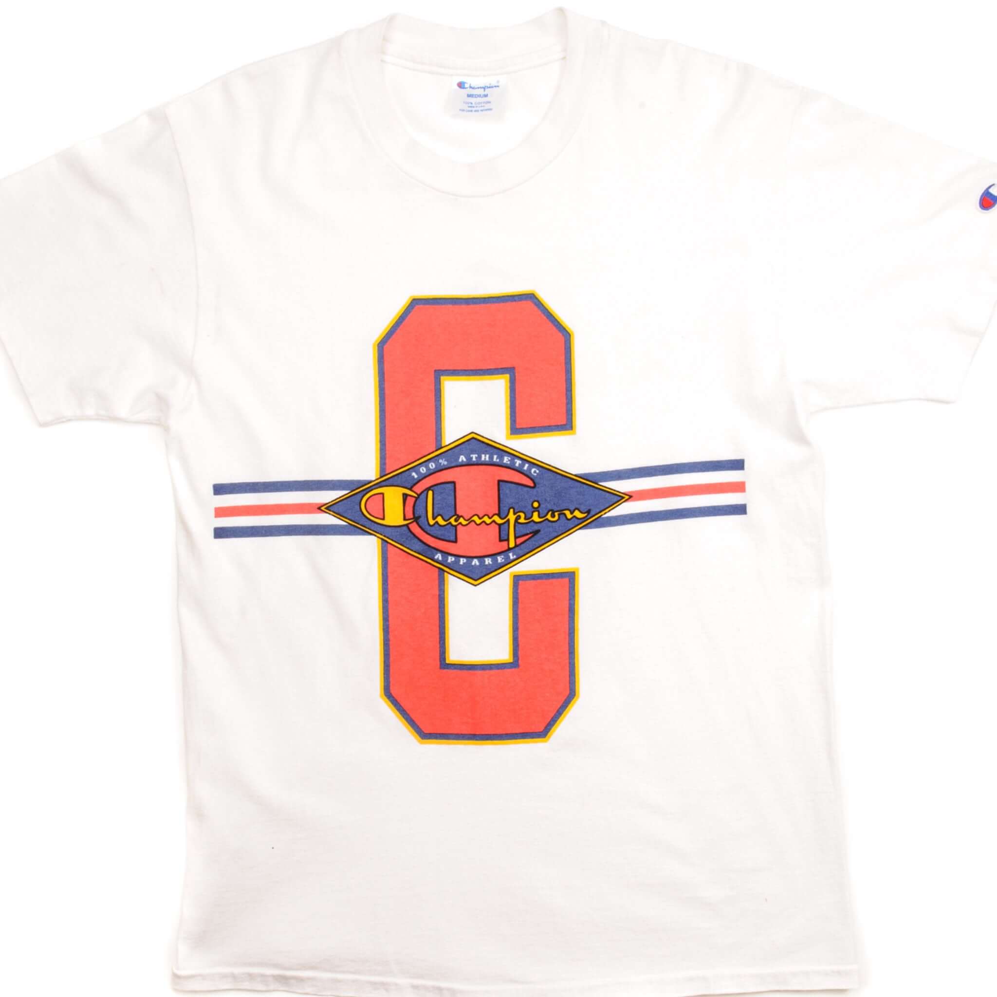 Vintage Champion Tee Shirt 1990s Medium Size Made in USA - Retro 90s Graphic T-Shirt for Men & Women - Perfect for Casual Wear, Street Style & Vintage Fashion Lovers