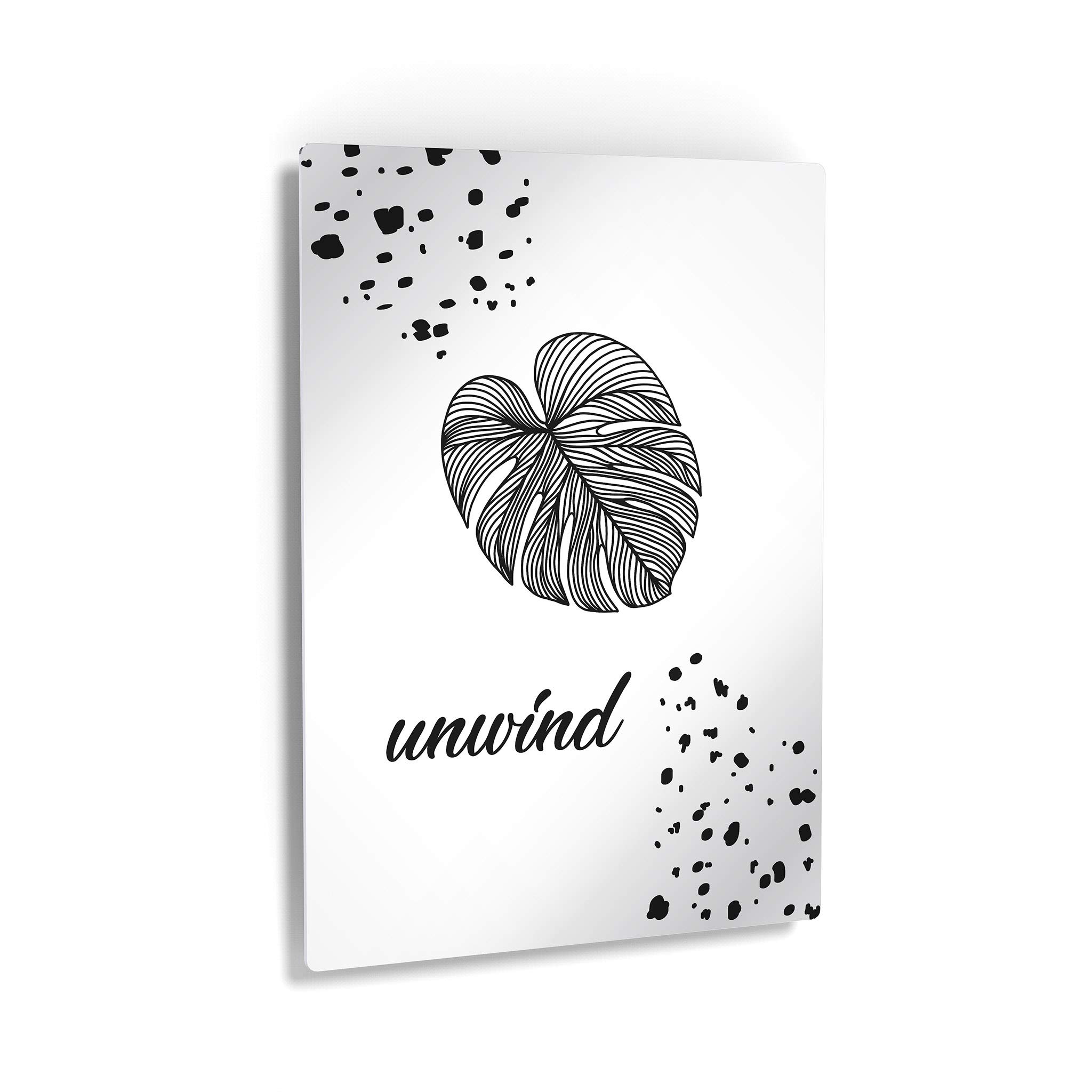 Smile Art Metal Print Bathroom Sign - Black & White Wall Decor for Home & Bathroom