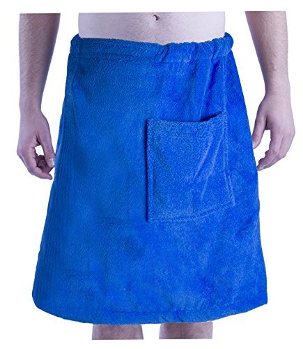 BY LORA Men's Spa Wrap Towel - Quick Dry Swim Cover Up for Pool, Beach & Spa - One Size Royal Wrap - Perfect for Lounging, Sunbathing & Relaxation