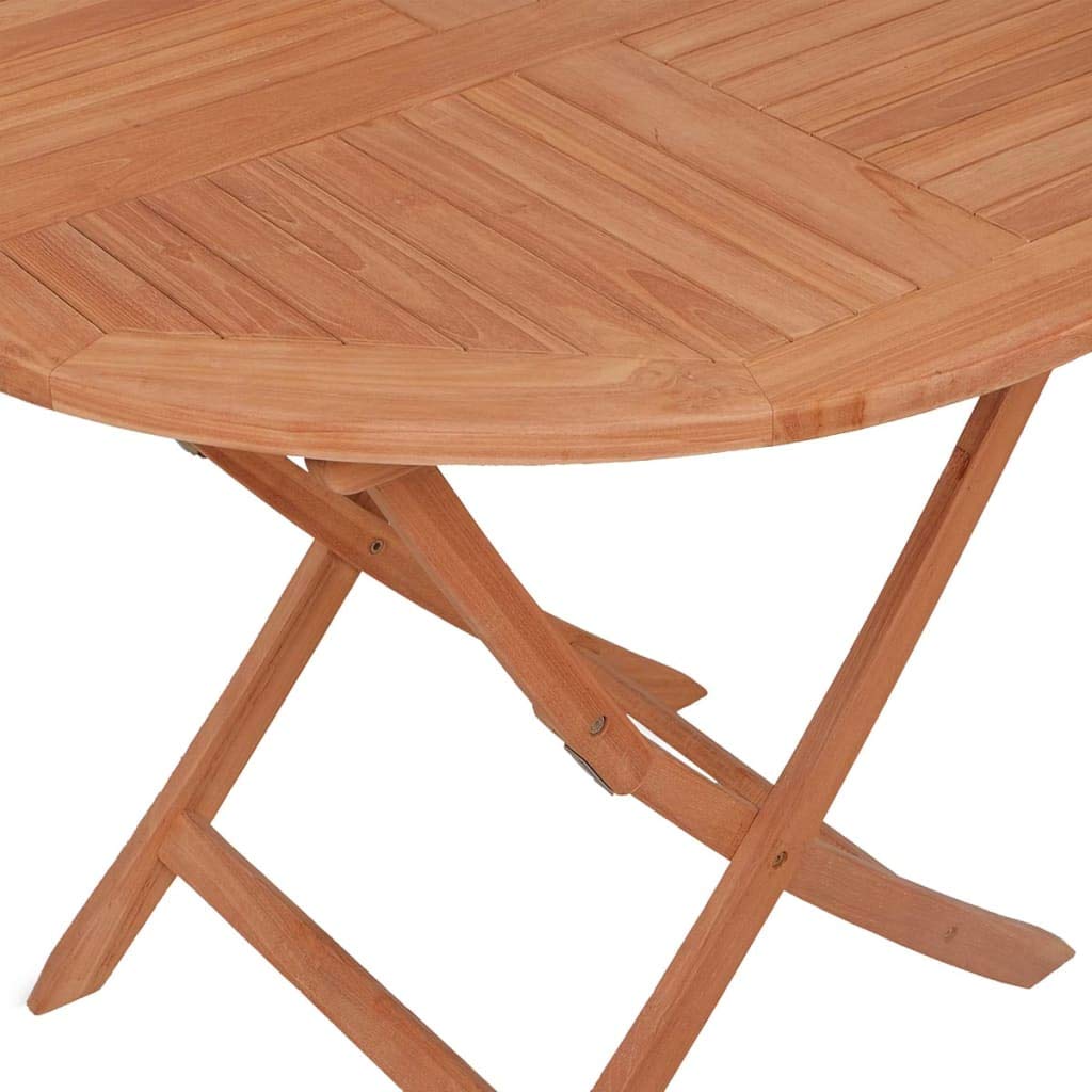 Solid Teak Wood Folding Patio Table - 33.5