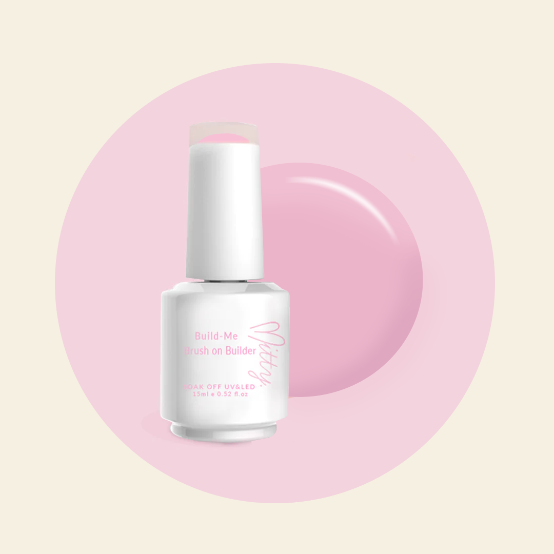 Mitty Gentle Kiss Brush-On Builder Gel for Strong & Natural-Looking Nails - Perfect for DIY Manicures & Salon-Quality Nail Extensions at Home