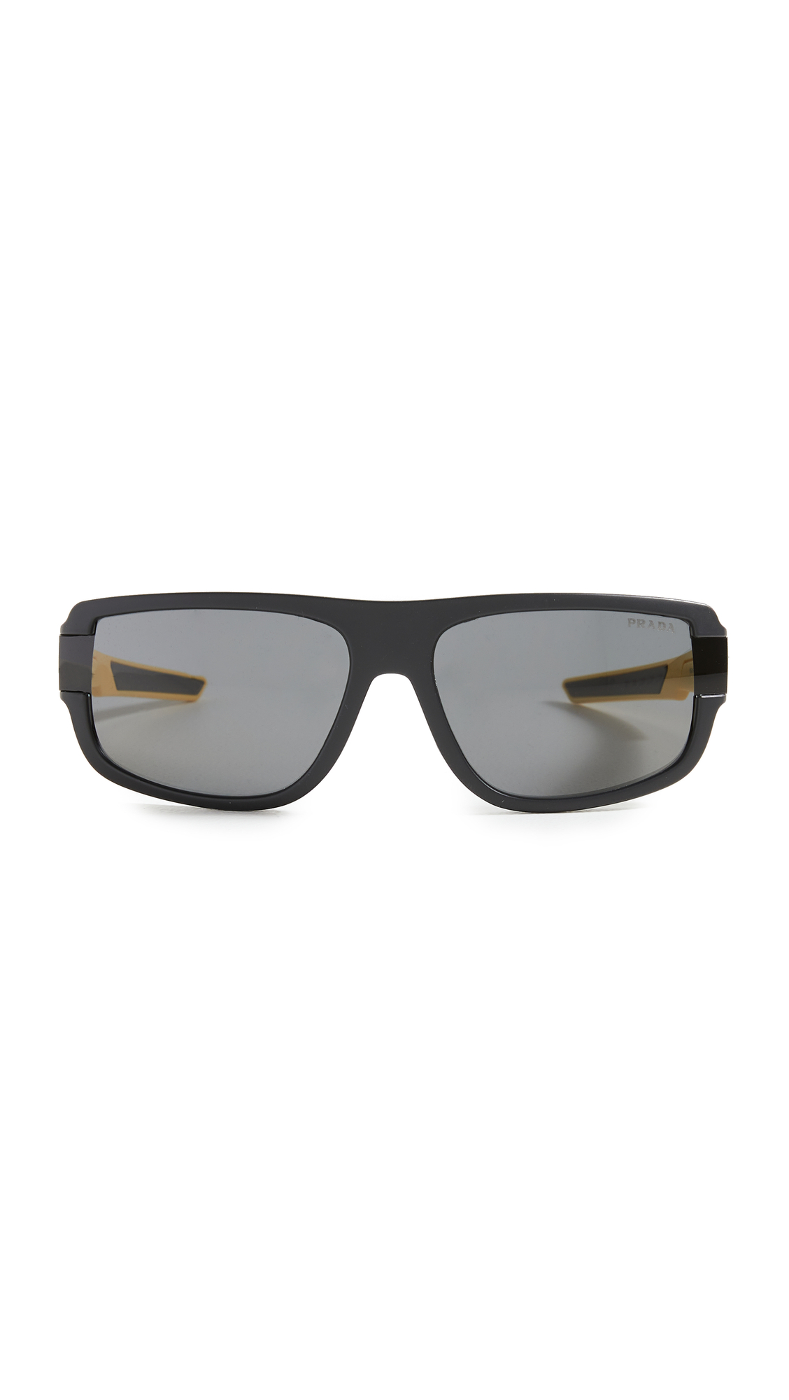 Prada Women's Sporty Rectangular Sunglasses UV Protection - Fashion Designer Shades for Running, Driving & Outdoor Activities