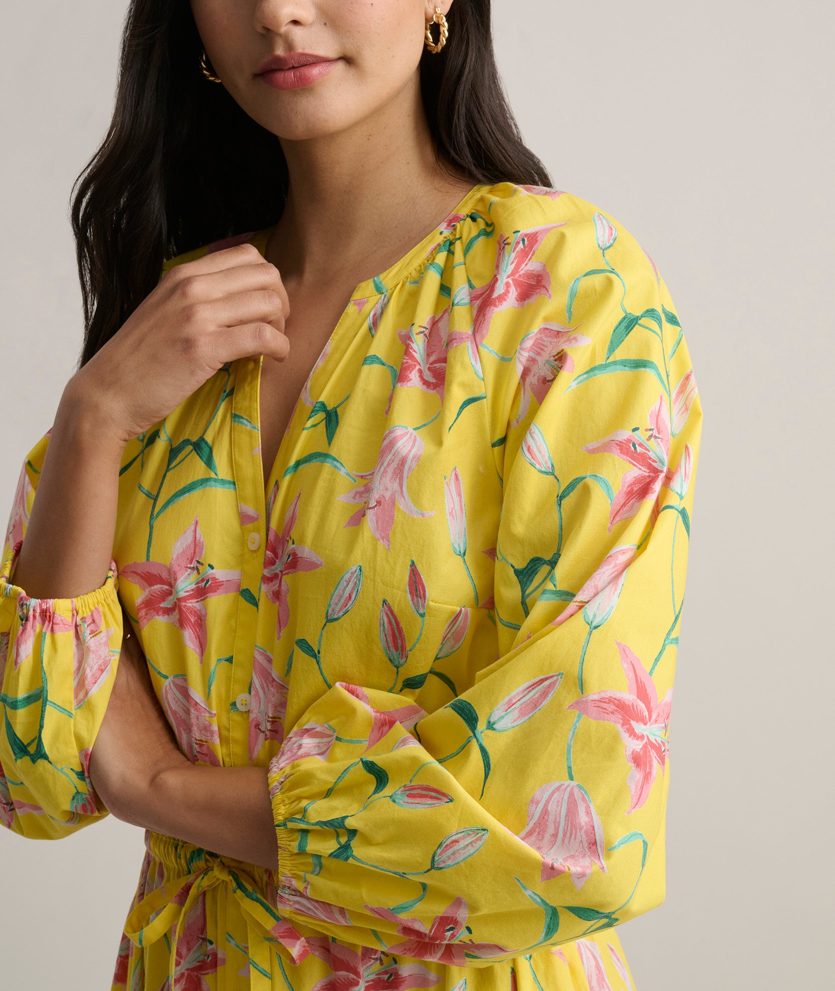Stretch Cotton Floral Aurelia Dress - Comfortable Summer Maxi Dress for Women, Beach Wedding & Vacation Outfit