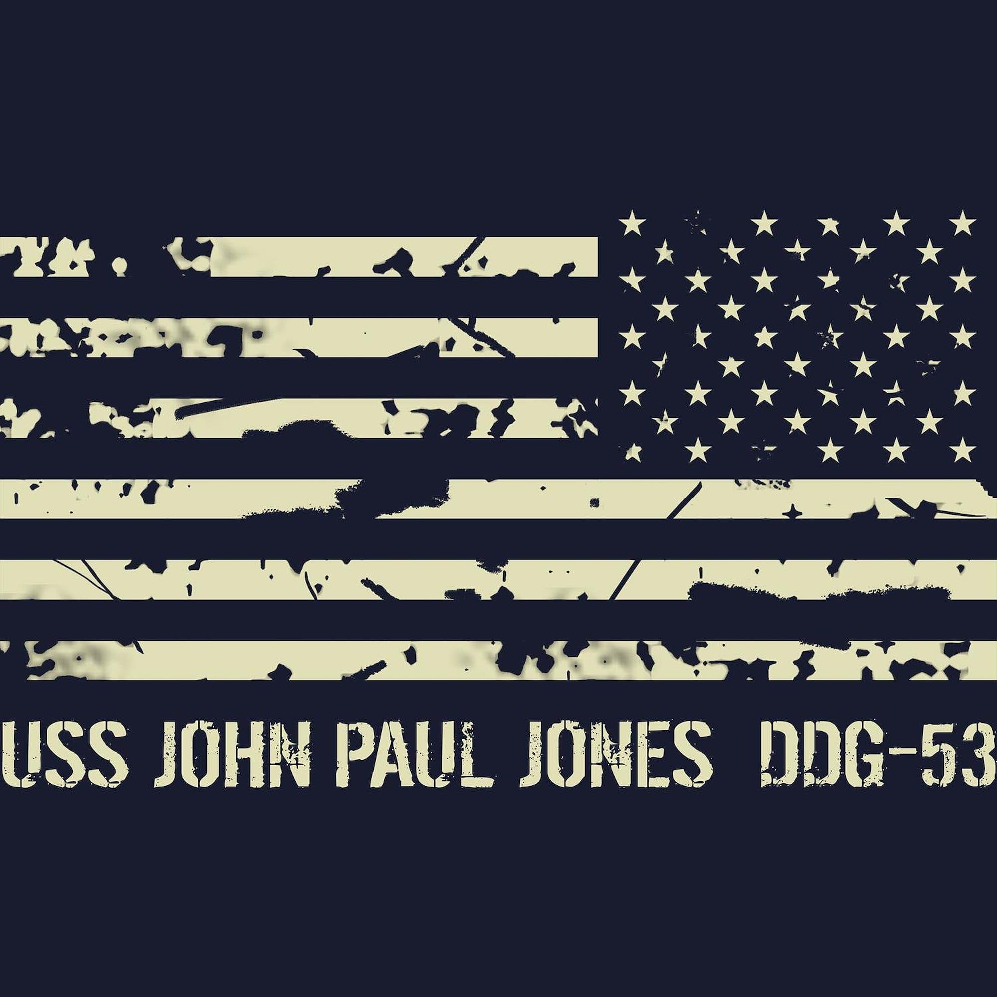 USS John Paul Jones Zip Hoodie for Men - Dark Navy Zip-Up Sweatshirt | Comfortable & Stylish Pullover for Military Enthusiasts, Veterans & Patriotic Apparel Fans | Perfect for Casual Wear, Outdoor Activities & Navy Pride Events