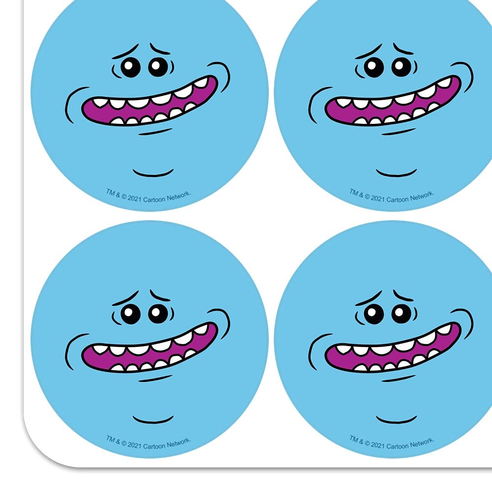 Rick and Morty Mr. Meeseeks Face Planner Stickers - Fun Scrapbooking, Bullet Journal & DIY Craft Supplies for Fans - Perfect for Planners, Calendars, Notebooks & Gift Decorations