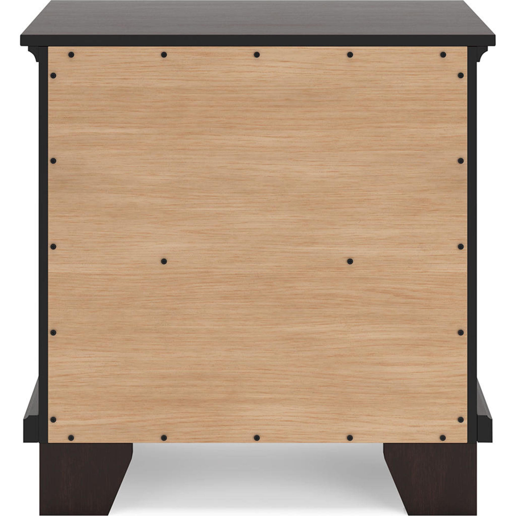 Covetown 6-Piece Twin Panel Bedroom Set - Dark Brown Wood Finish | Modern Bedroom Furniture for Small Spaces & Guest Rooms