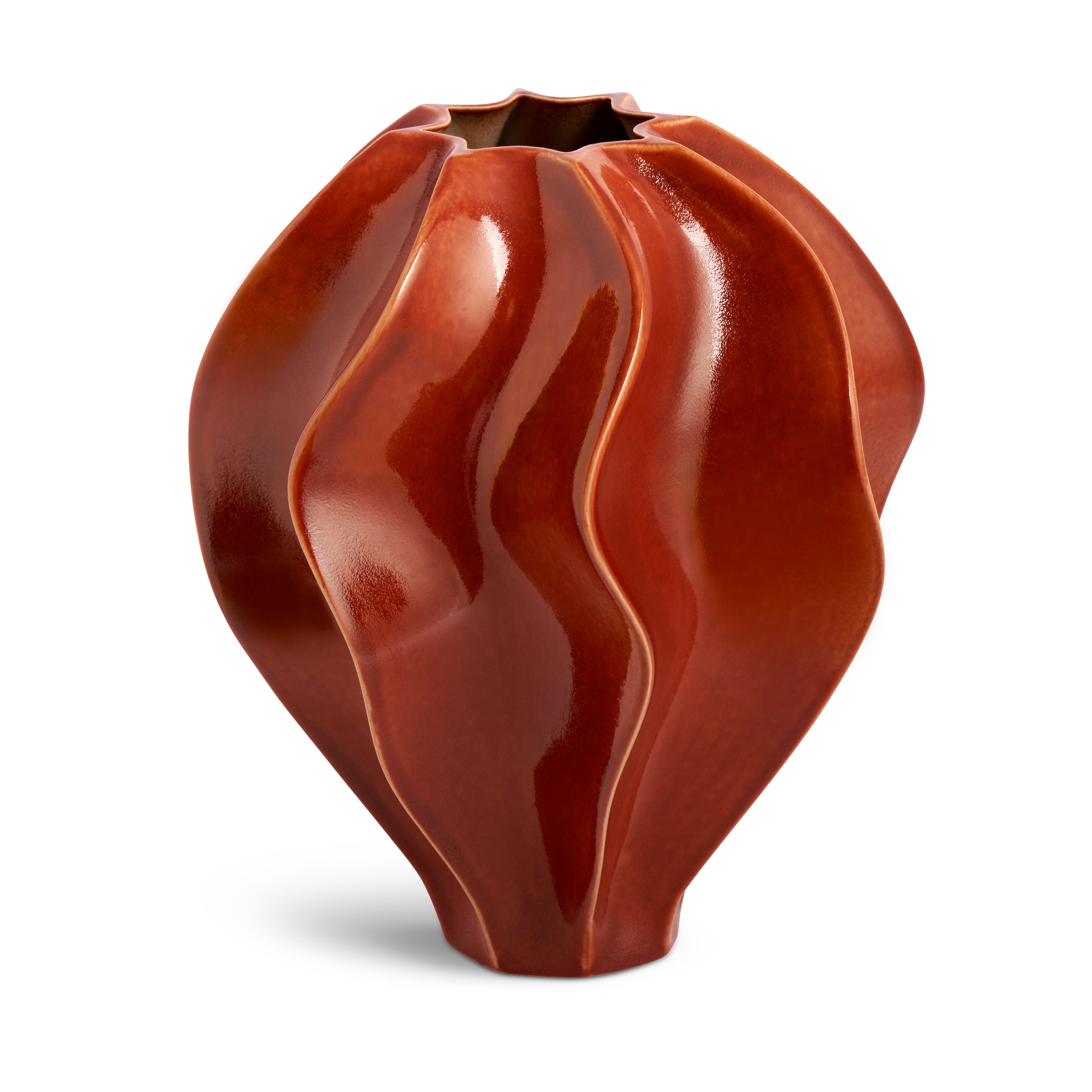 Pre Order | Douro Vase Paprika X Large - Modern Ceramic Home Decor for Living Room, Dining Table, or Office Desk Centerpiece