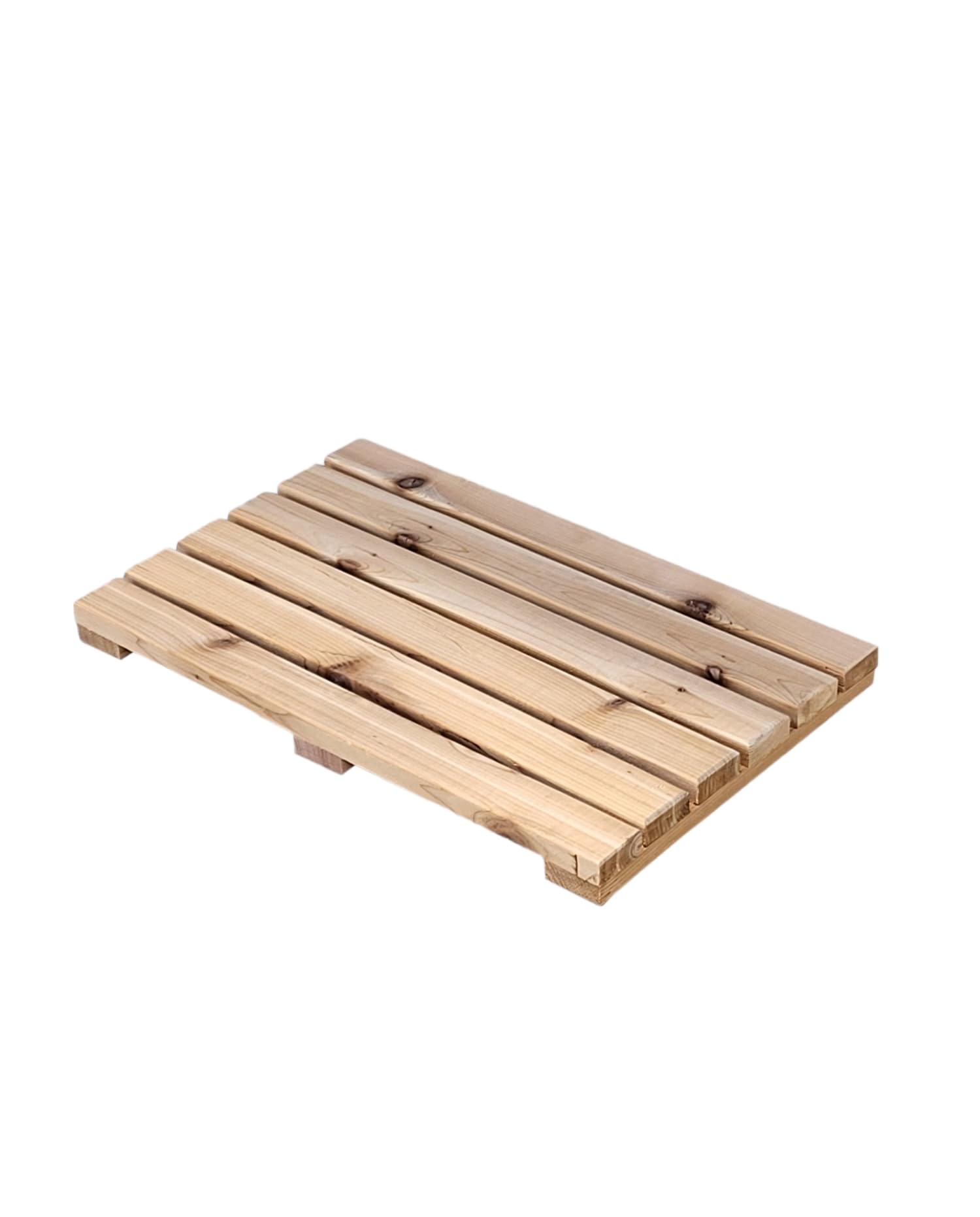 Premium Western Red Cedar Wooden Bath Mat - Natural Shower Floor Panel for Sauna, Hot Tub, Spa, RV & Outdoor Showers - 22.5
