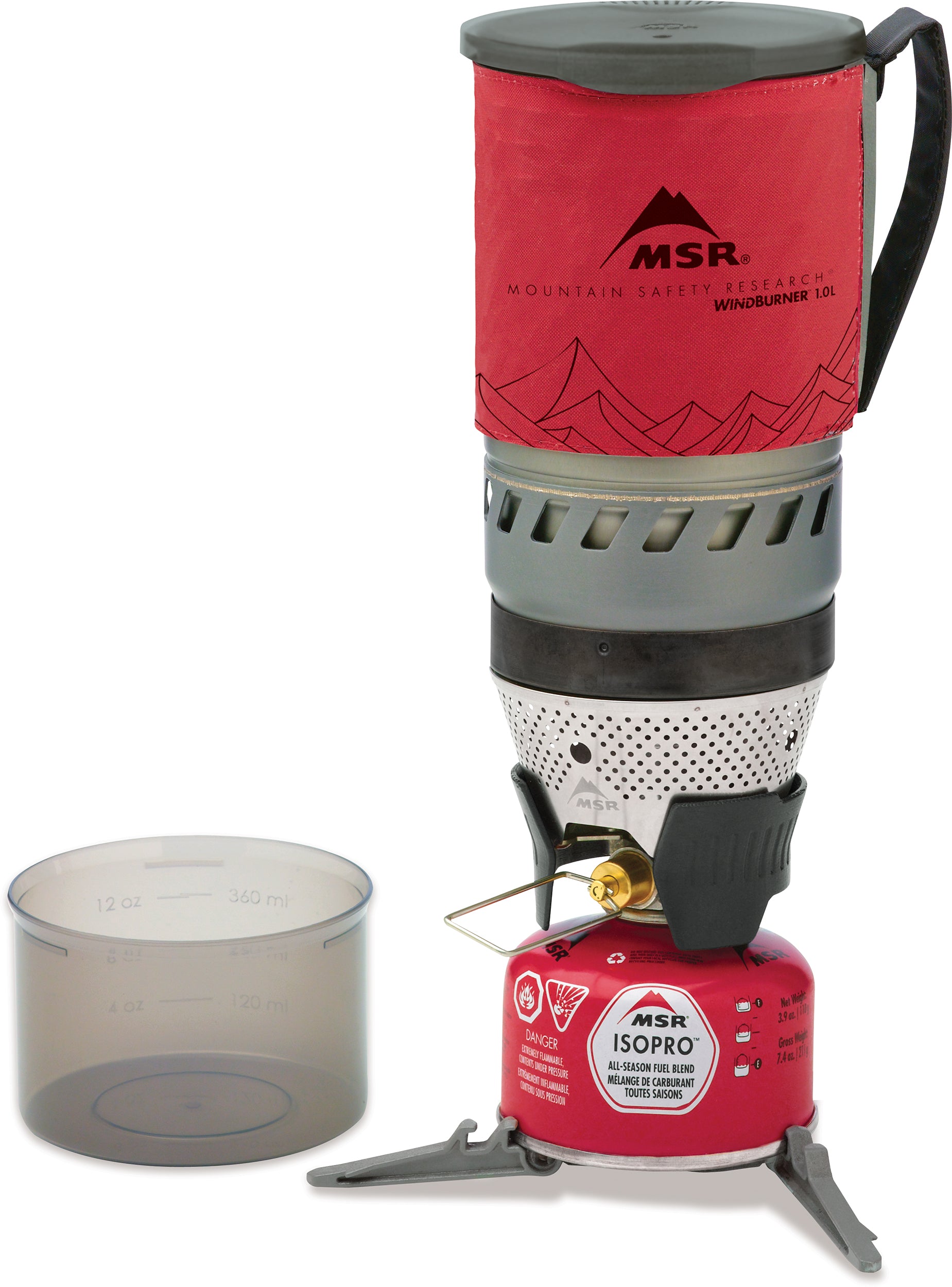 MSR WindBurner 1.0L Camping Stove System - Compact Backpacking Stove for Outdoor Cooking, Hiking & Backcountry Adventures