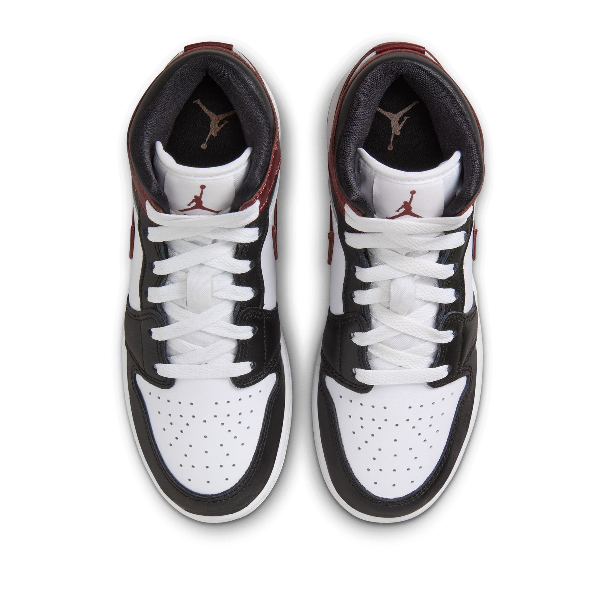 Air Jordan 1 Mid SE (GS) White/Dark Pony Basketball Shoes for Kids - Perfect for School, Sports & Casual Wear