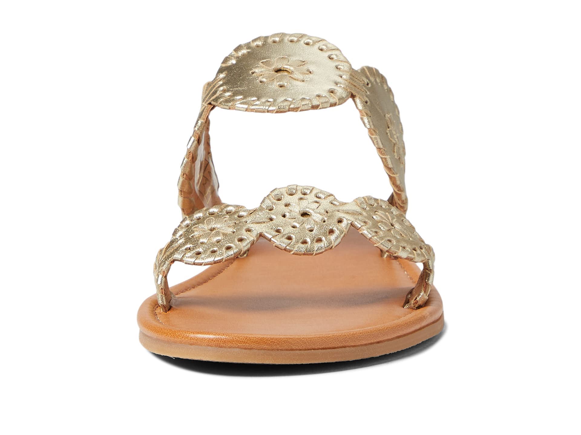Jack Rogers Lauren II Sandal - Women's Comfortable Leather Flip Flops for Summer Beach, Pool, and Casual Outings