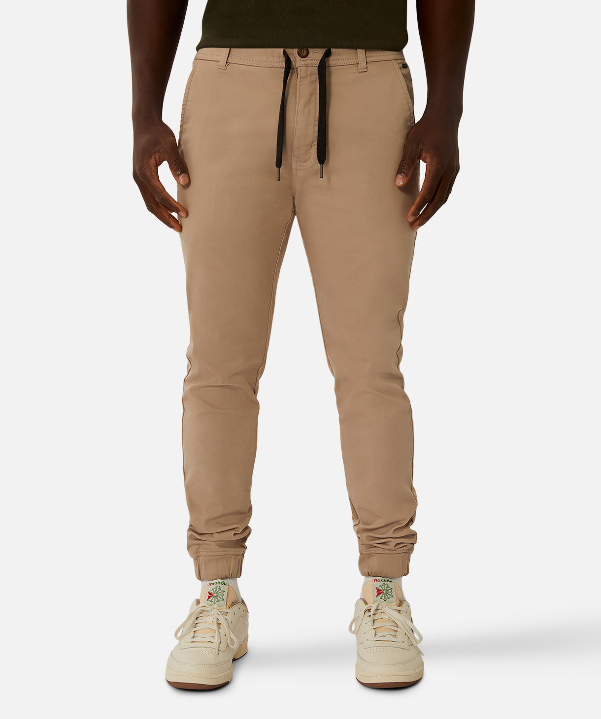 The Drifter Chino Pant for Men - Comfortable Slim Fit Stretch Stone Khaki Pants | Casual Office Wear & Travel Outfits