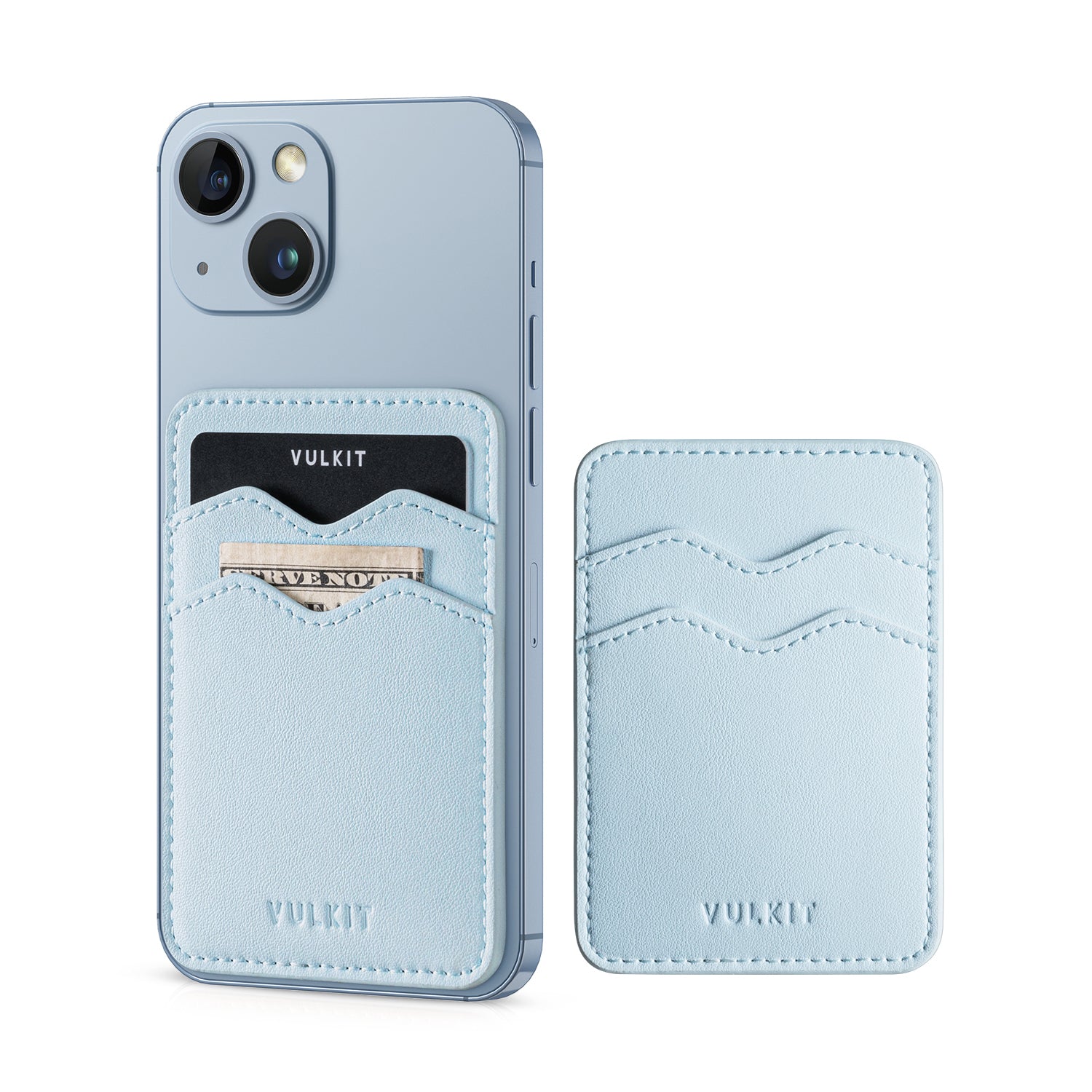 VPA100 Slim Leather Adhesive Phone Card Holder - RFID Blocking Wallet for iPhone, Samsung & Smartphones - Perfect for Travel, Work & Everyday Use