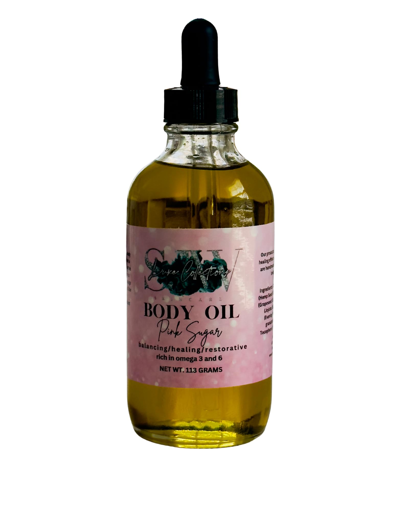 Pink Sugar Body Oil - Sweet & Hydrating Moisturizer for Dry Skin | Perfect for Massage, Aromatherapy & Daily Skincare Routine