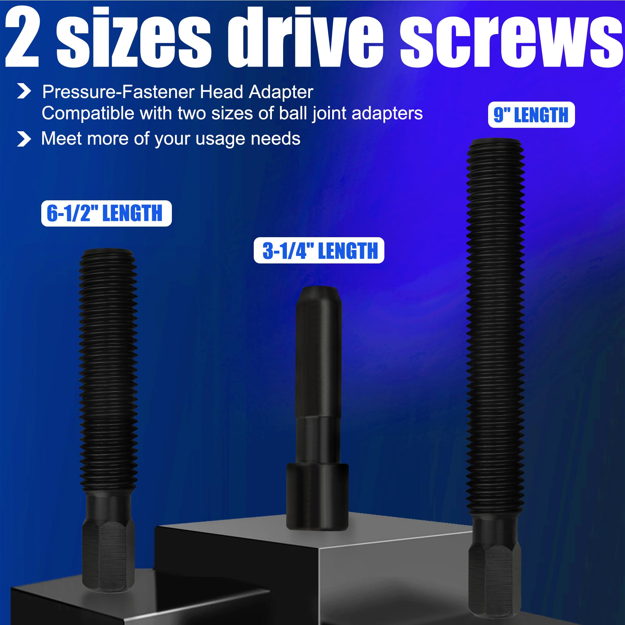 Ball Joint Press Kit - Heavy Duty C-Frame Press Tool for Ball Joints, U-Joints, Wheel Studs & Brake Anchor Pins Removal - Includes 2 Screws - Perfect for Auto Repair Shops & DIY Car Maintenance