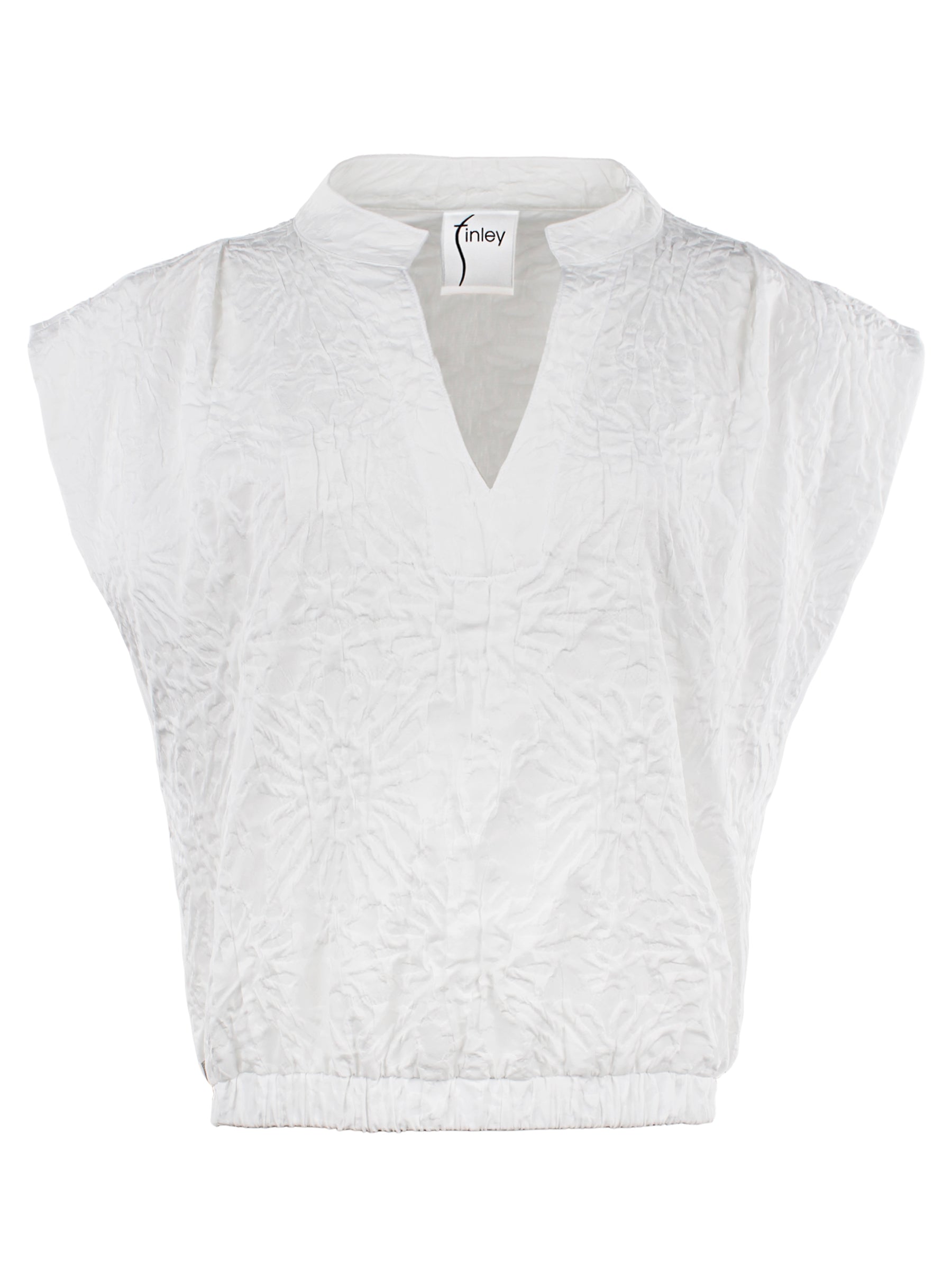 Pearl Popover Blue Textured Jacquard Top - Elegant Women's Blouse for Work, Party & Special Occasions