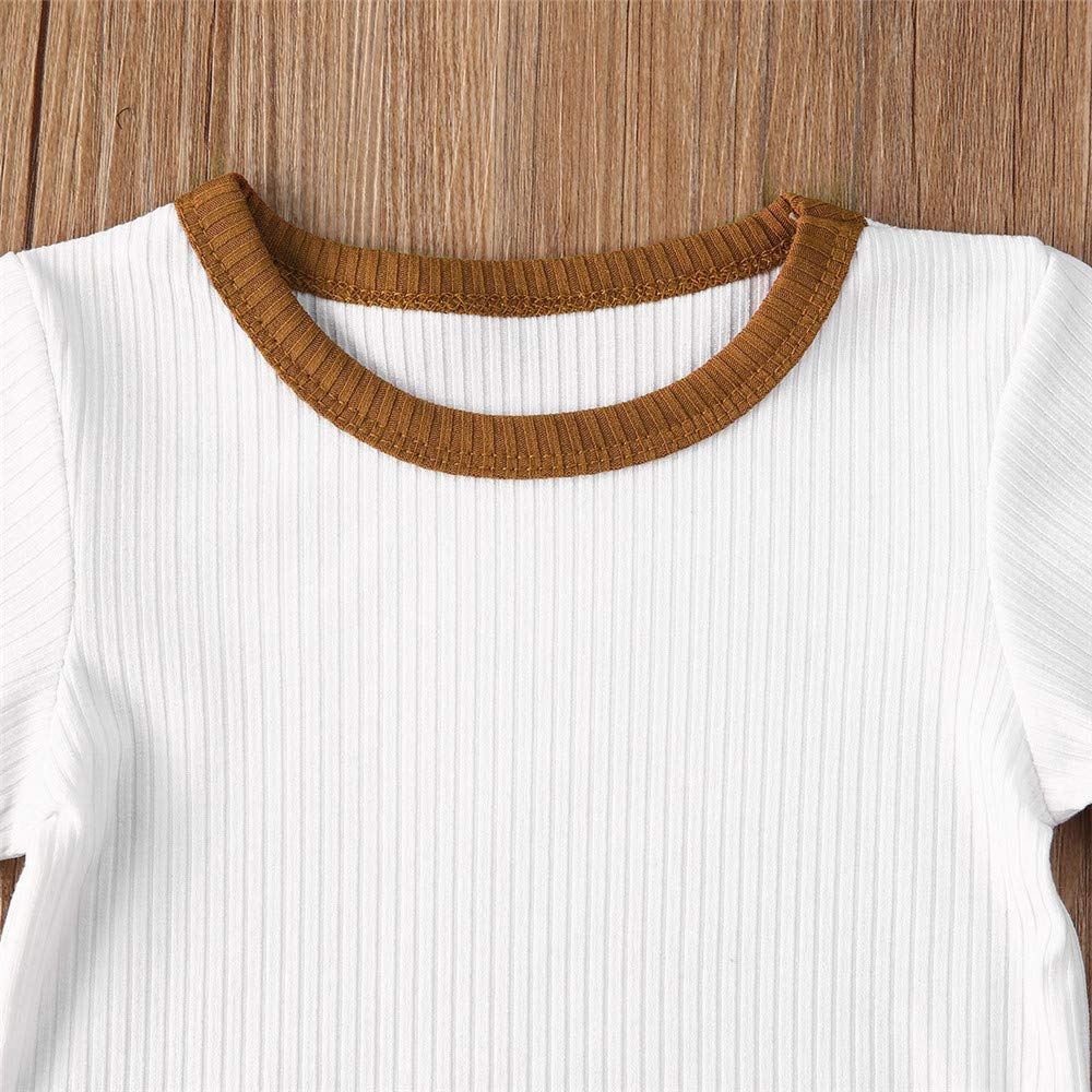 Baby Boys & Girls Ribbed Knit Romper Bodysuit with Drawstring Shorts Outfits Set - Soft Summer Infant Clothes for Playtime & Outings