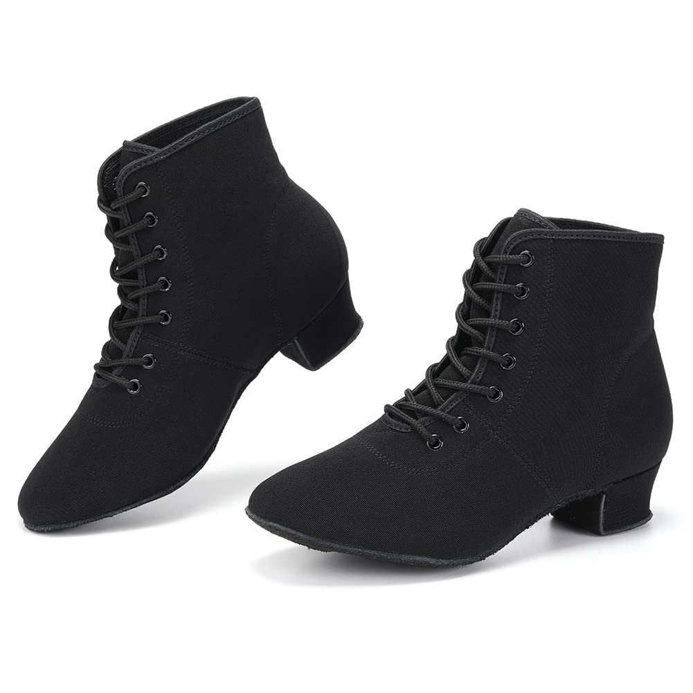 Best Women's Latin Dance Shoes for Salsa & Ballroom - AOQUNFS Lace-Up Practice Shoes (Model GB-NJB) - Perfect for Dance Classes, Performances & Social Dancing
