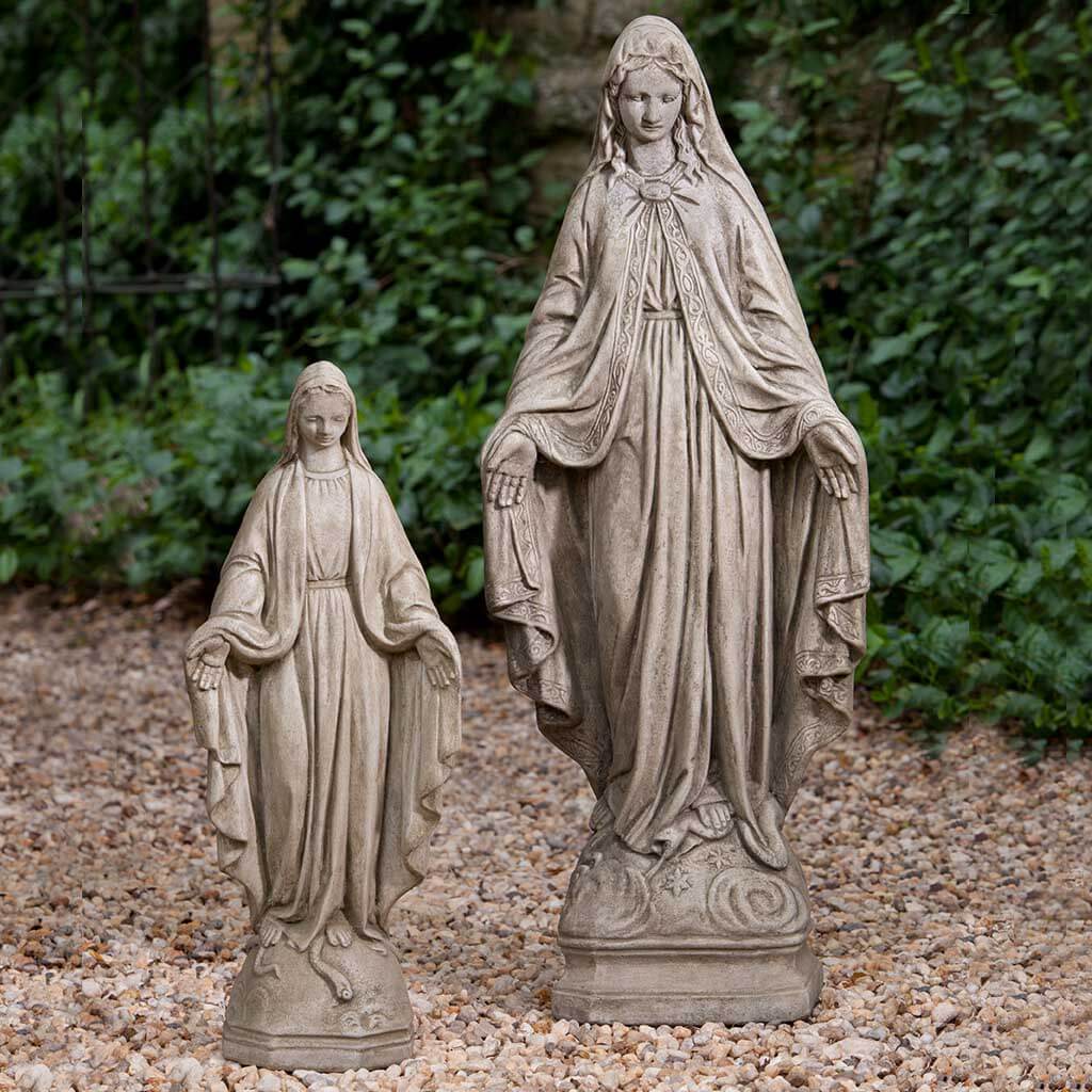 Campania International Small Madonna Statue - Religious Home Decor, Garden Statue, Catholic Gift for Christmas & Easter - Perfect for Indoor Altars, Outdoor Gardens & Spiritual Spaces