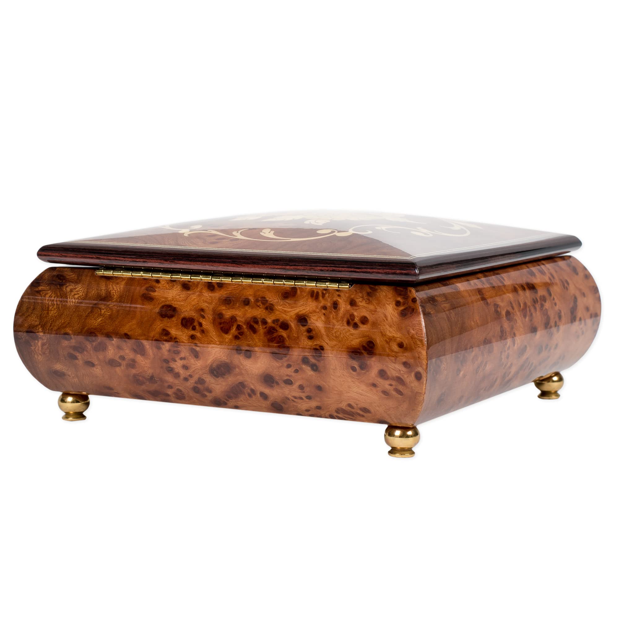 Italian Floral Music Jewelry Box - Custom Tune for Gifts & Decor