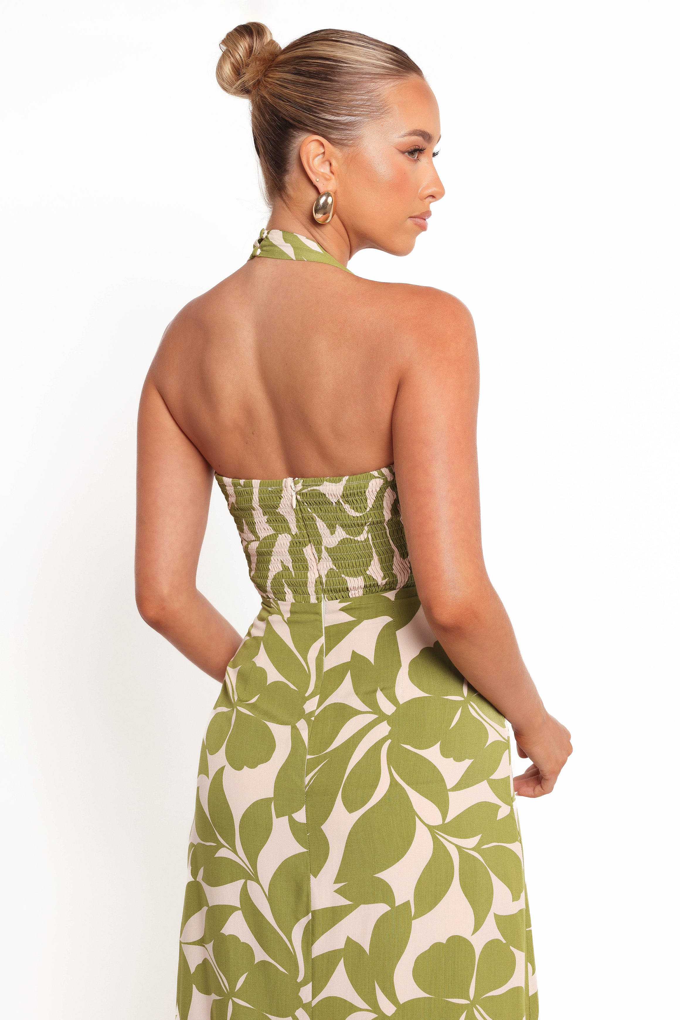 Alexis Maxi Dress - Green Floral Print Women's Long Dress for Summer, Beach, and Casual Wear | Elegant Flowy Maxi Dress for Vacation, Party, and Outdoor Events