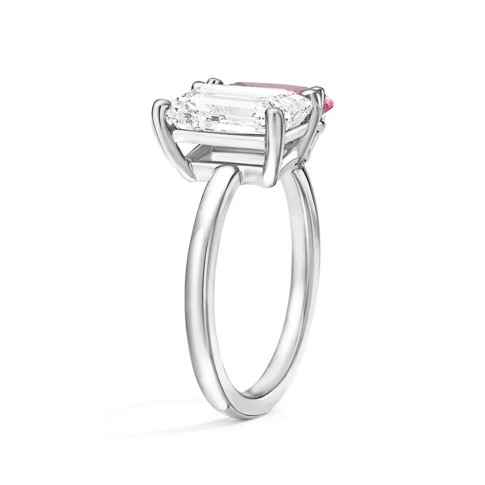 Personalized Toi et Moi Moissanite Birthstone Ring - Custom Anniversary Gift for Couples, Engagements & Romantic Occasions