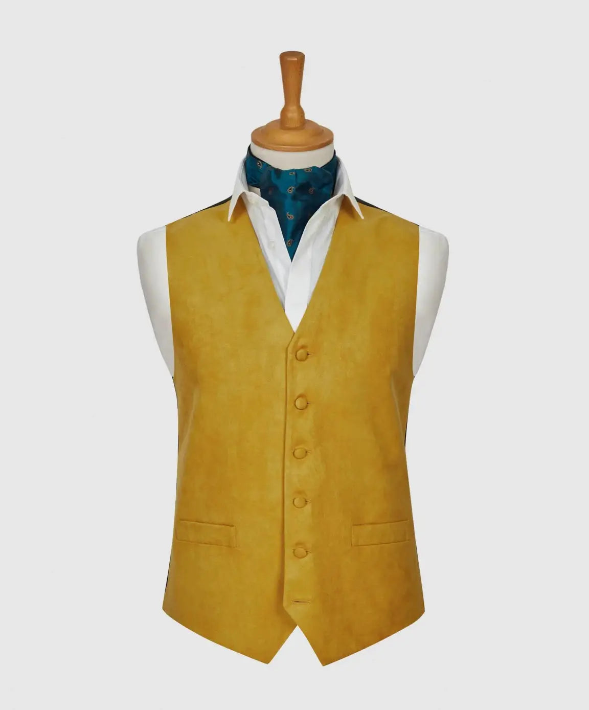 LA Smith Gold Suede Look Waistcoat Vest for Women - Elegant Faux Leather Formal Vest - Perfect for Weddings, Parties & Office Wear