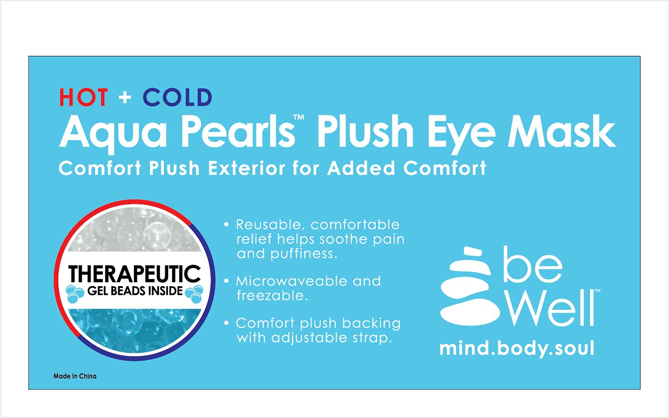 Reusable Cooling Gel Eye Mask for Puffy Eyes & Headache Relief - Cold Therapy Ice Mask with Plush Backing for Migraine, Stress & Sleep - Perfect for Travel, Work & Home Relaxation (Black)