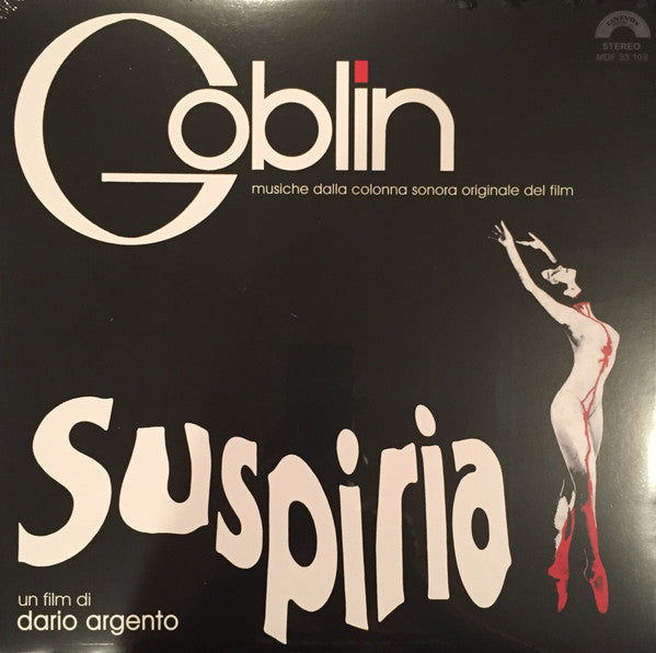 Goblin Suspiria Original Motion Picture Soundtrack LP Vinyl Record Limited Edition Blue Reissue Near Mint (NM/M) - Perfect for Horror Movie Collectors and Vinyl Enthusiasts