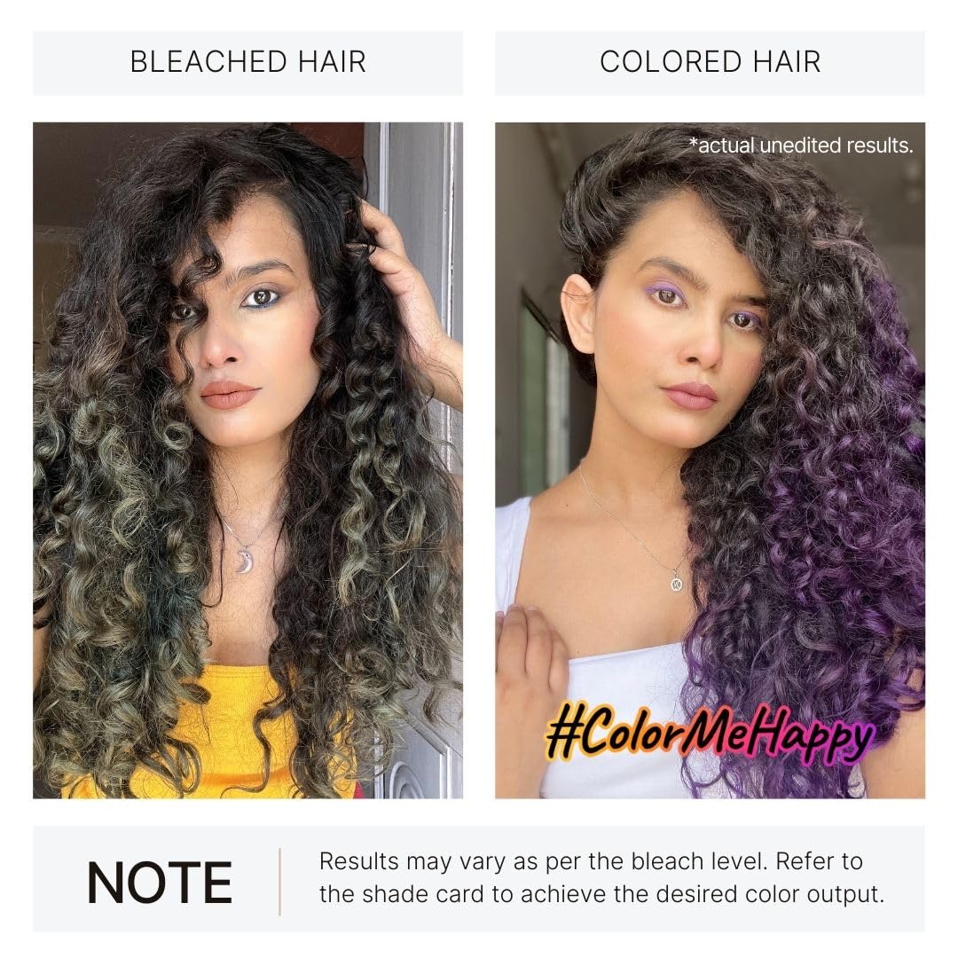 Oh! Italian Violet Semi-Permanent Hair Color & Bleach Kit with Plex & Argan Oil - DIY Hair Dye for Women & Men - Perfect for Highlights, Balayage & Creative Color at Home