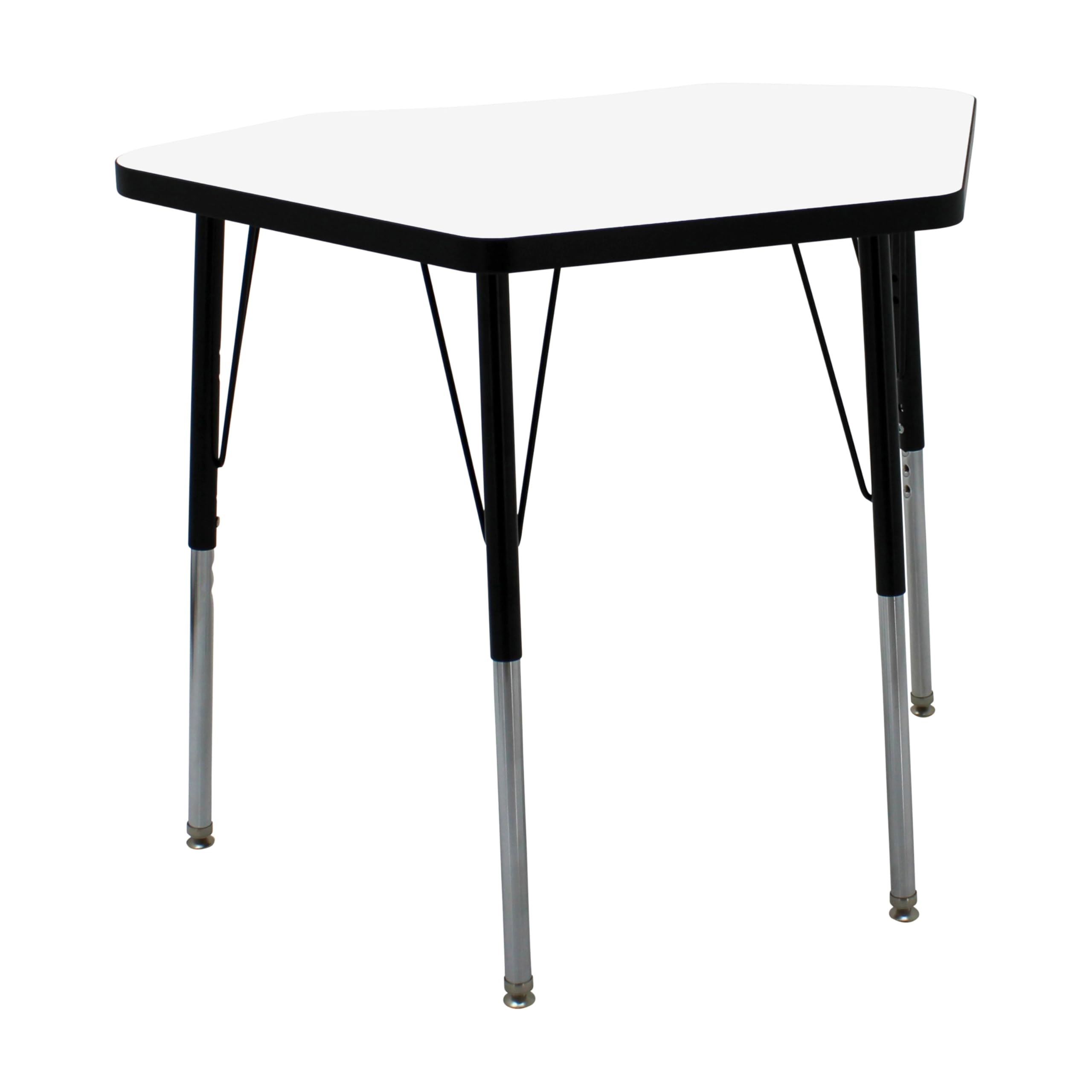 FDP 24x36 Inch Adjustable Height Dry-Erase Activity Table - Whiteboard Top with Black Edge for School, Office & Home Use | 19-30 Inch Height Range, Swivel Glides & Quick Ship Single Box | Perfect for Classrooms, Meetings & Collaborative Workspaces