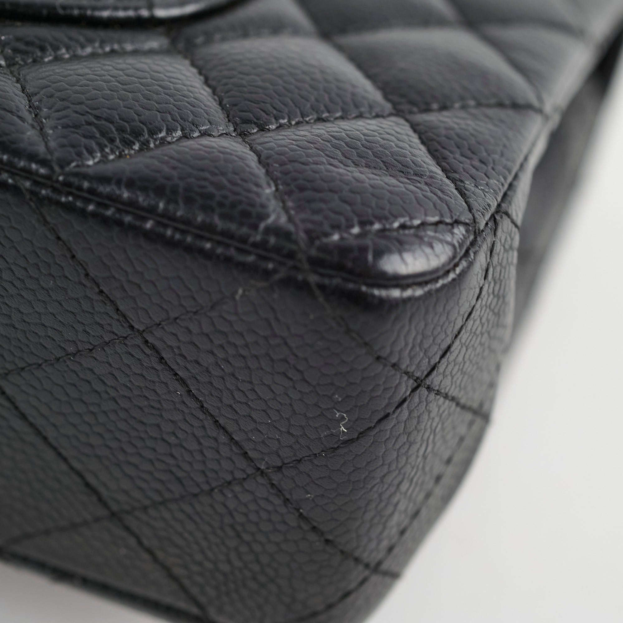 Chanel Classic Double Flap Bag Medium/Large Size in Black Caviar Leather with Gold Hardware - Perfect for Luxury Fashion, Evening Events & Gift Giving