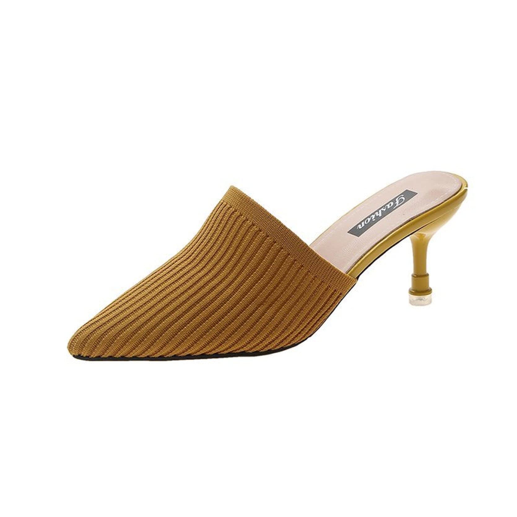Women's Pointed Toe Mule Shoes - Lightweight Slip-On Kitten Heel Backless Slippers for Women | Comfortable Casual Outdoor & Indoor House Shoes for Walking, Office, and Relaxing