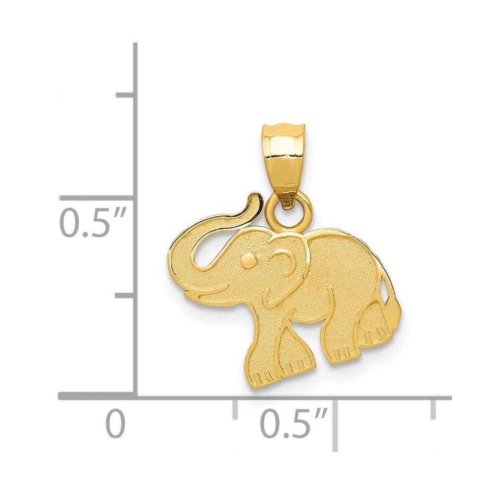 Roy Rose Jewelry 14K Yellow Gold Elephant Charm Pendant - Perfect for Birthdays, Anniversaries & Gifts | Elegant Jewelry for Women