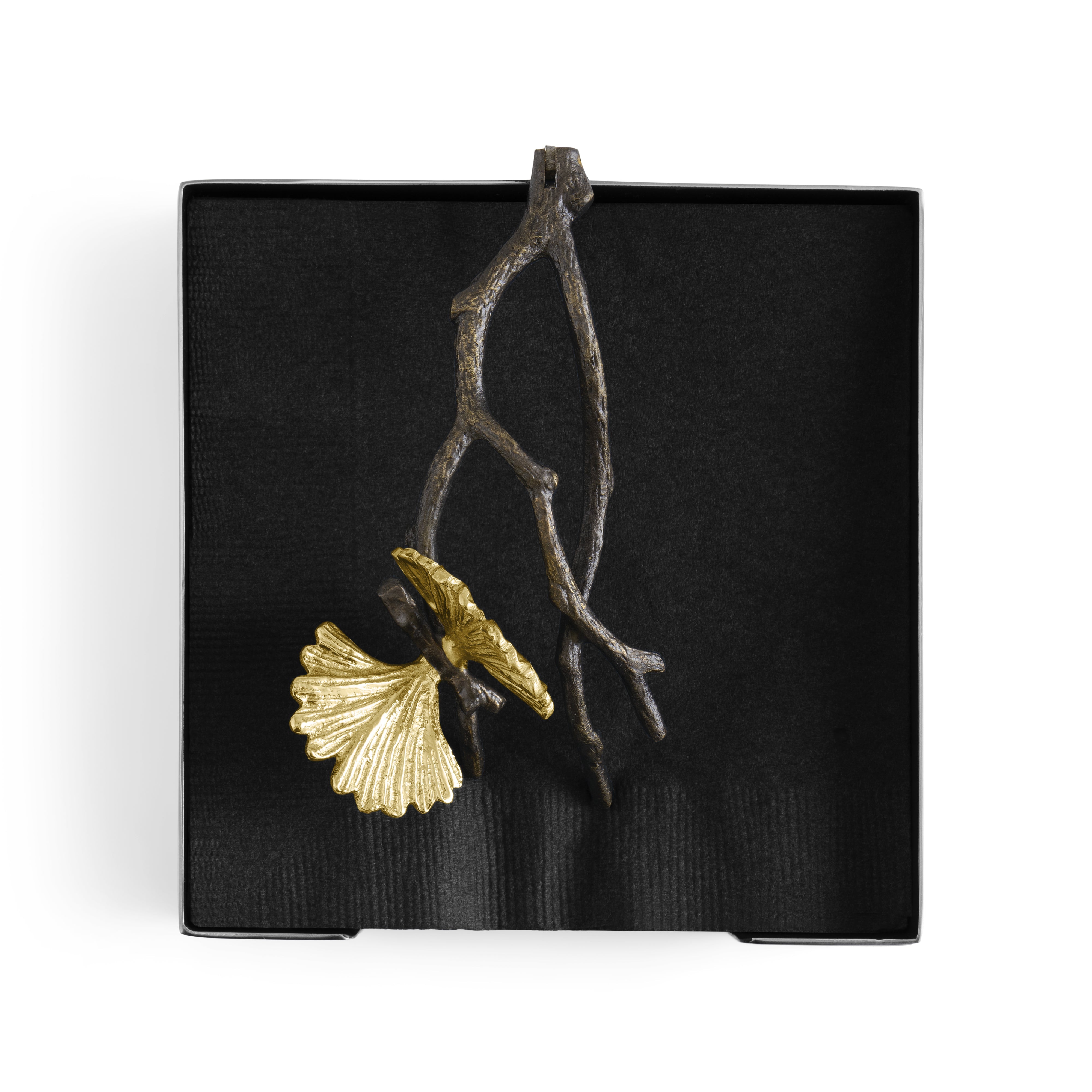 Elegant Butterfly Ginkgo Napkin Holder - Stainless Steel Tableware Organizer for Dining, Kitchen, and Party Decor
