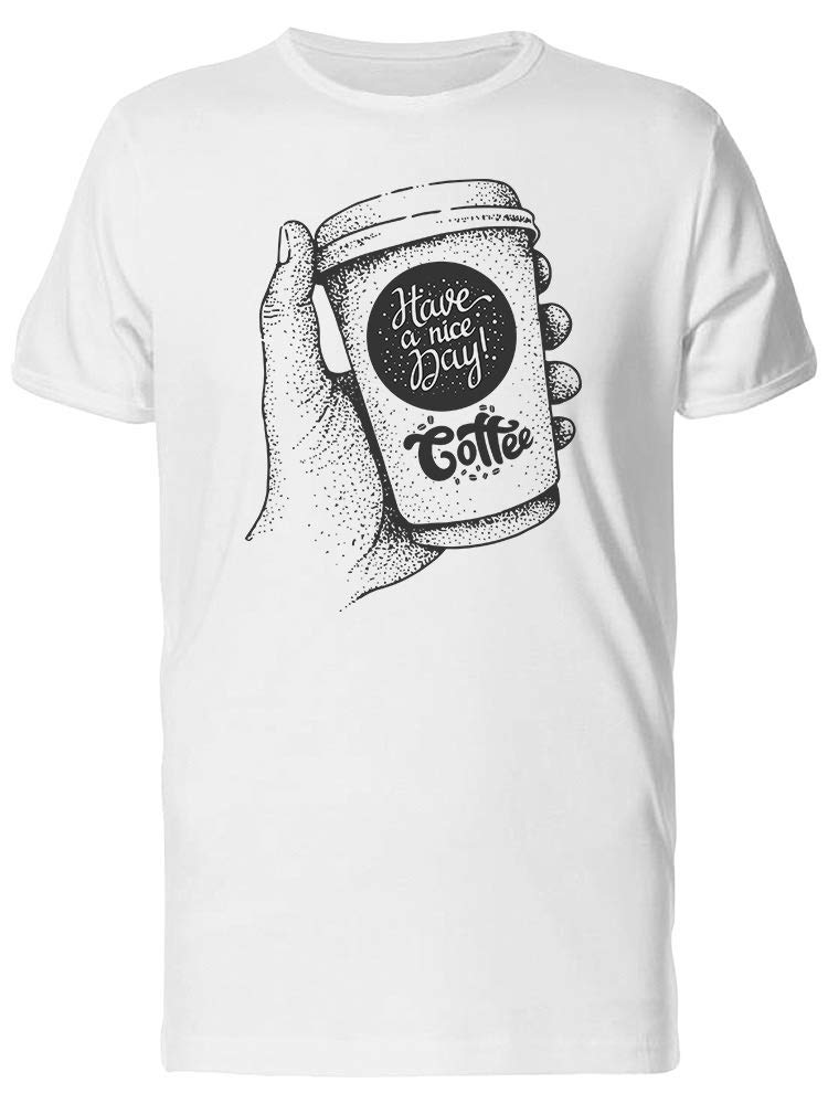 Men's Coffee Cup Art Graphic T-Shirt - Casual Wear for Coffee Lovers & Baristas