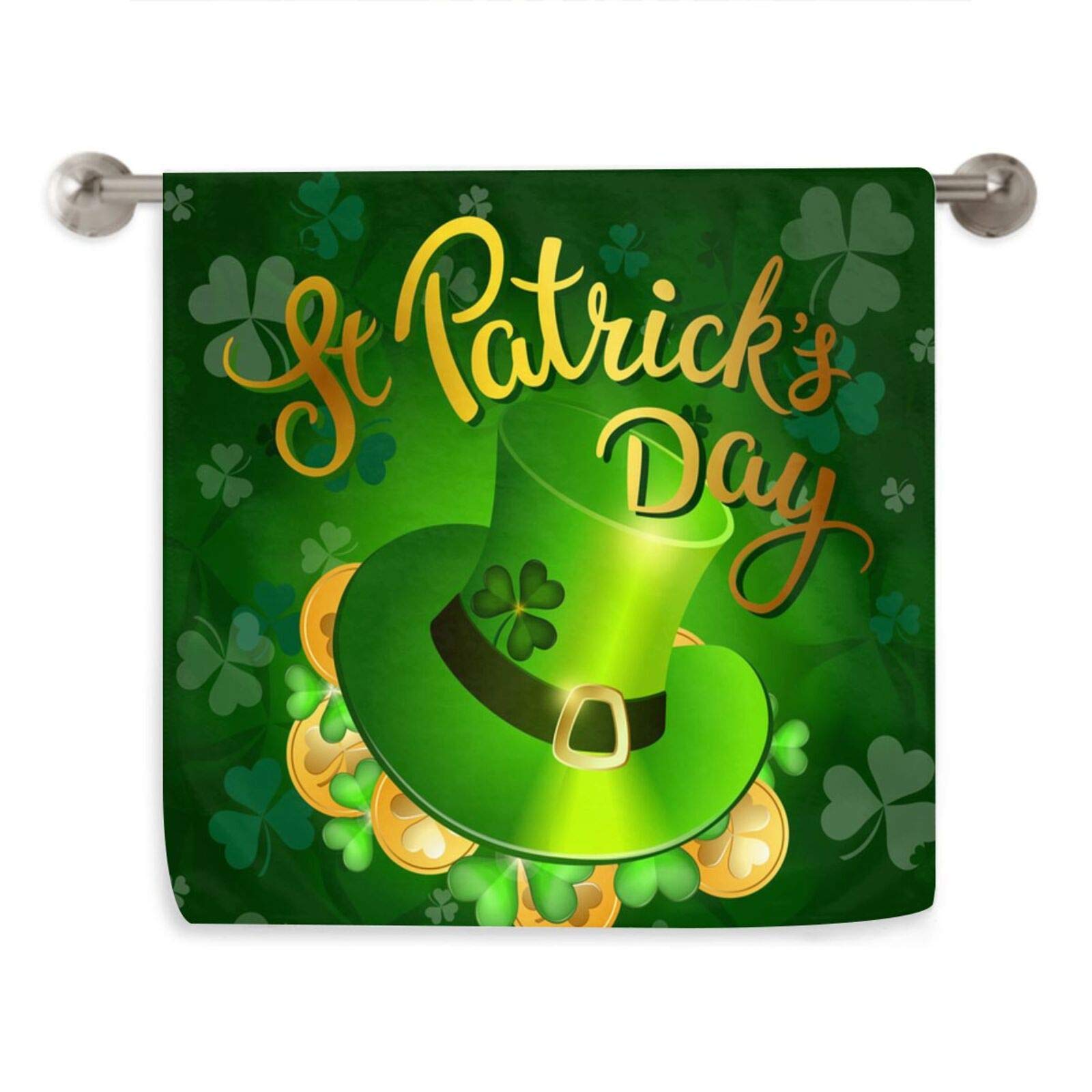 St. Patrick's Day Gold Hat Kitchen Dish Towel - Soft, Highly Absorbent Hand Towel (15x27 Inches) for Home, Bathroom, Hotel, Gym & Spa - Perfect for St. Patrick's Day Decor, Kitchen Cleaning & Guest Towels