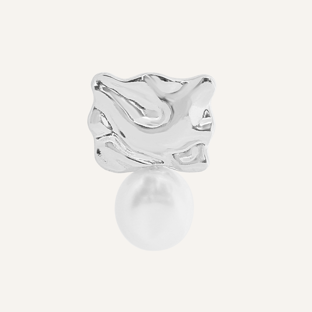 Dune Pearl Stud Earrings for Women - Genuine Pearl Jewelry Set - Elegant & Timeless Gift for Her - Perfect for Weddings, Parties & Everyday Wear