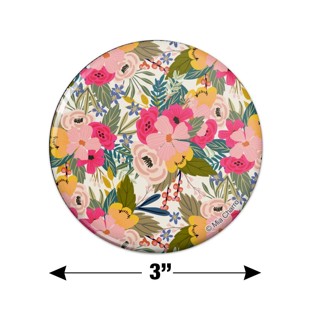 Softly Flowers Floral Pattern Refrigerator Magnets - Decorative Kitchen Fridge Magnets for Home, Office & Dorm Room Organization