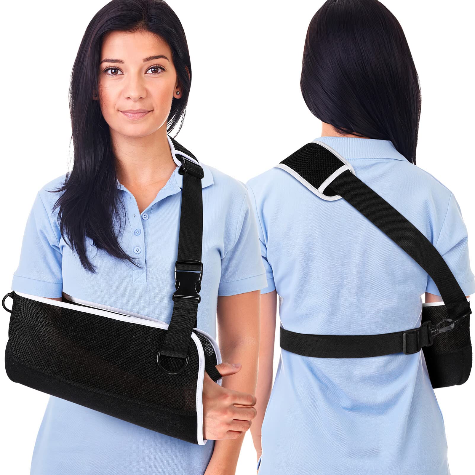 Healifty Arm Sling with Shoulder Immobilizer & Built-in Cartilage Plate - Rotator Cuff Support Brace for Arm Injuries, Broken Bones, Dislocations & Fractures - Ergonomic Design for Comfort & Recovery - Perfect for Post-Surgery, Sports Injuries & Daily Mobility Support