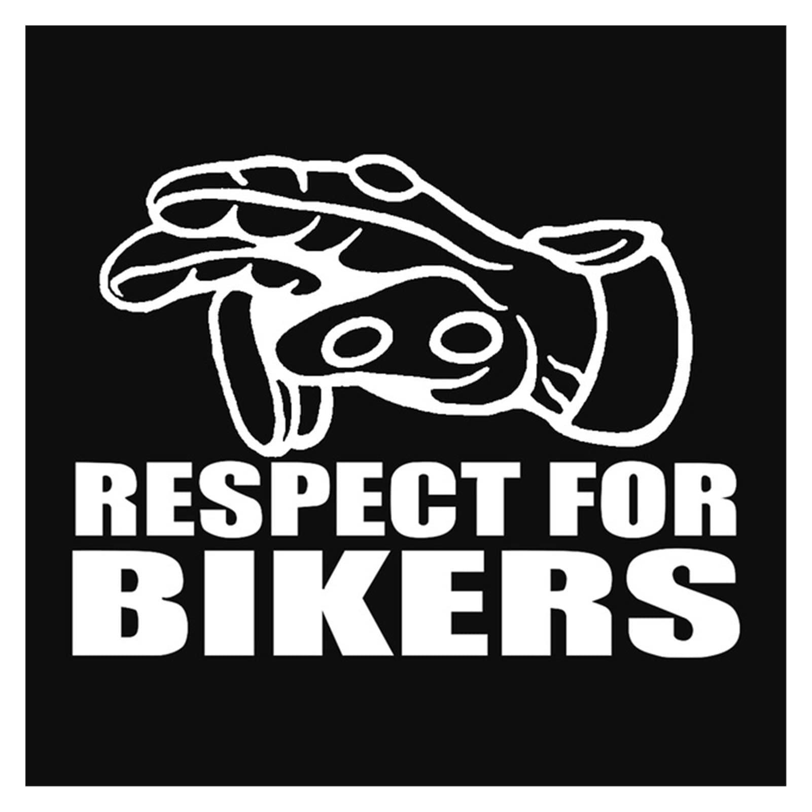Respect for Bikers Reflective Vinyl Car Sticker - Funny Warning Decal for Vehicle Styling & Safety - Perfect for Motorcycle Awareness, Road Trips & Commuting