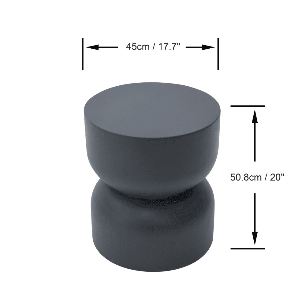 Chronos Outdoor Concrete Side Table - Durable & Weatherproof Patio Furniture for Garden, Poolside, and Backyard Decor