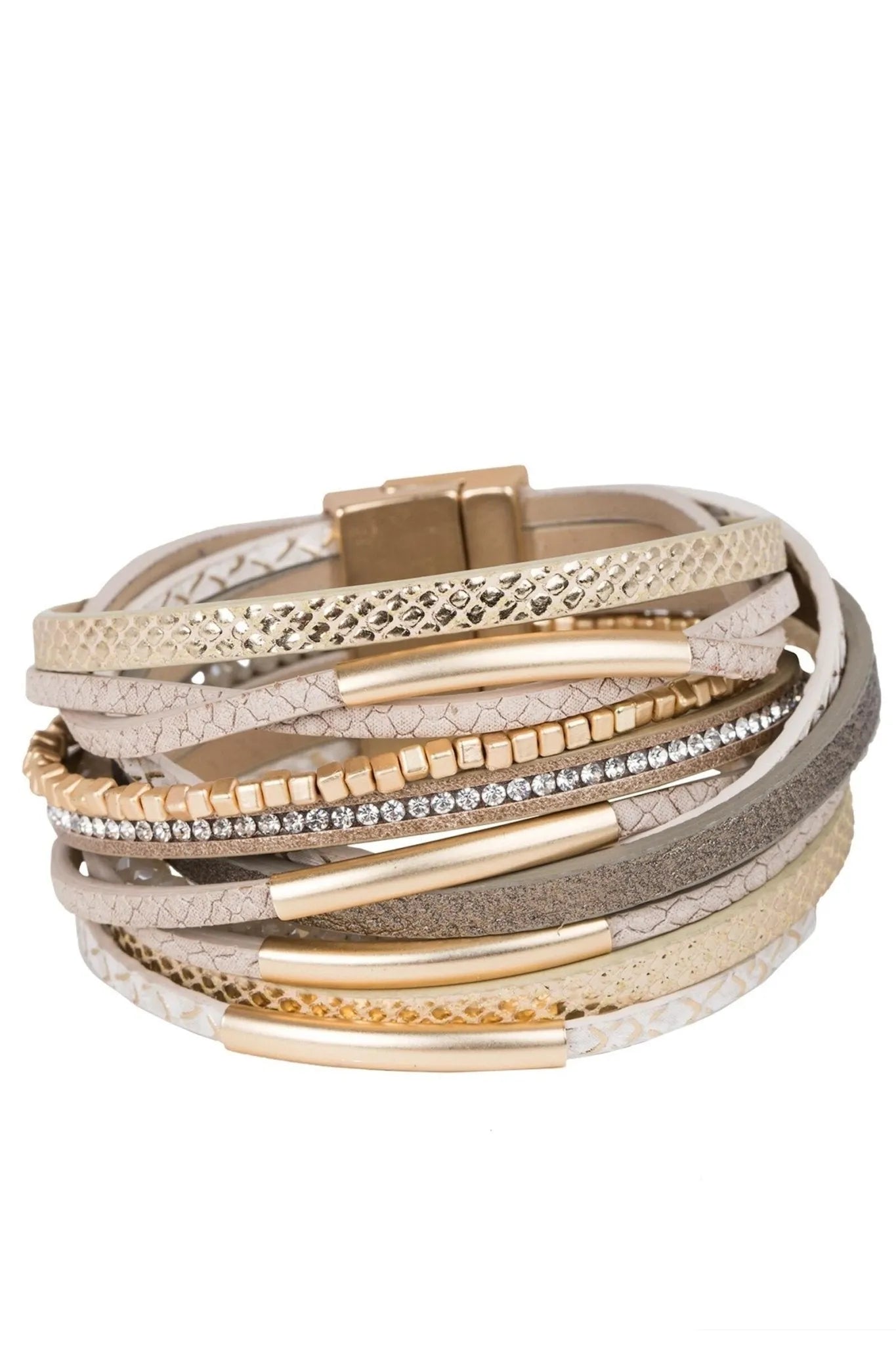Glimmer Leather Bracelet for Women - Stylish & Adjustable Handmade Leather Wristband - Perfect for Casual Wear, Boho Fashion & Everyday Accessories