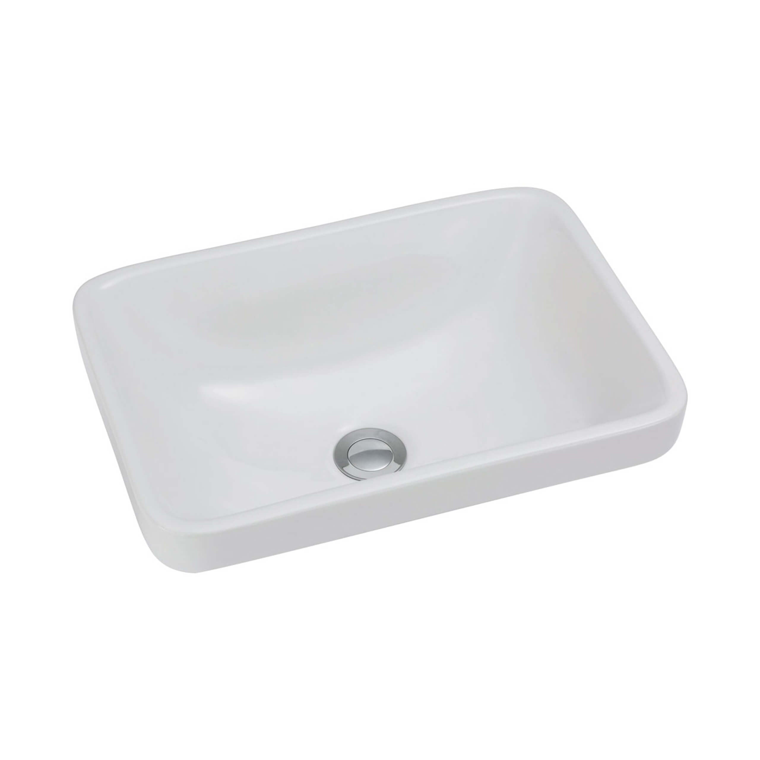 Fienza Sarah Semi Inset Ceramic Bathroom Sink 17.3