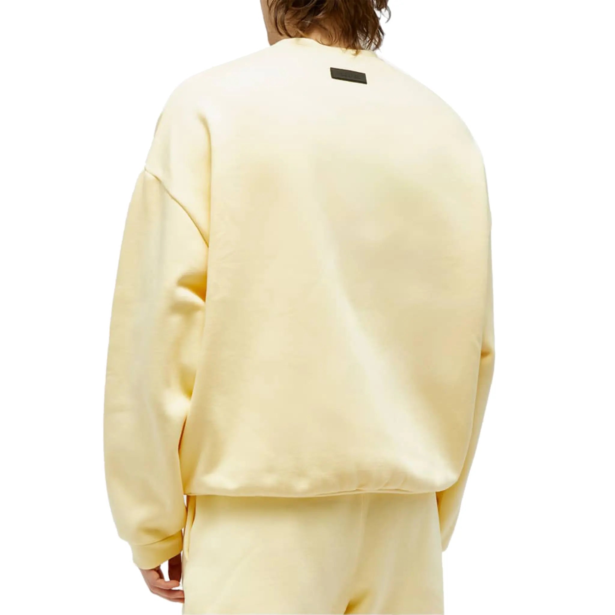 Fear of God Essentials Garden Yellow Crewneck Sweatshirt (FW23) - Men's Casual Pullover for Streetwear & Loungewear