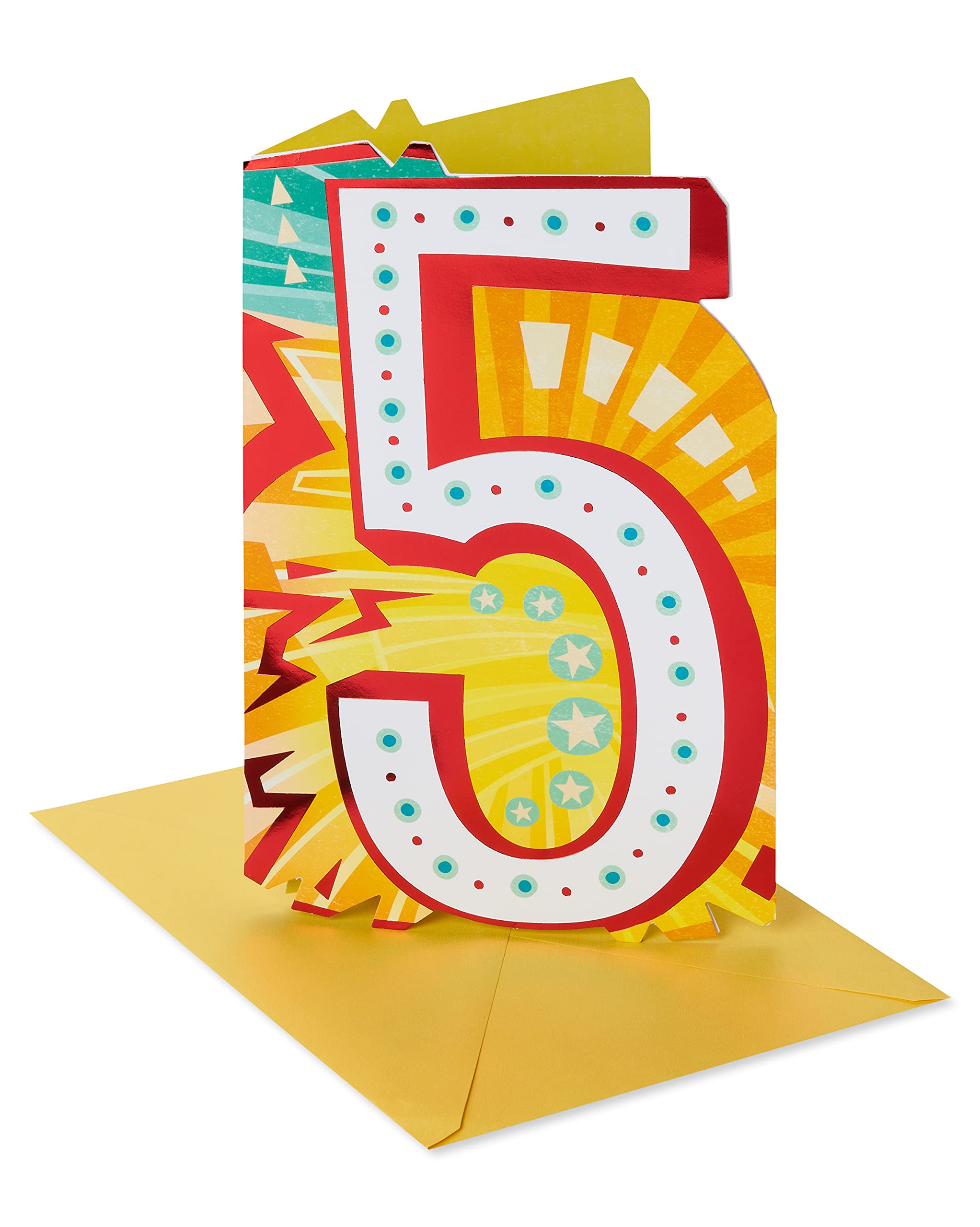 American Greetings 5th Birthday Card - Awesome Birthday Greeting Card for Kids | Perfect for Birthday Parties, Celebrations & Gift Giving