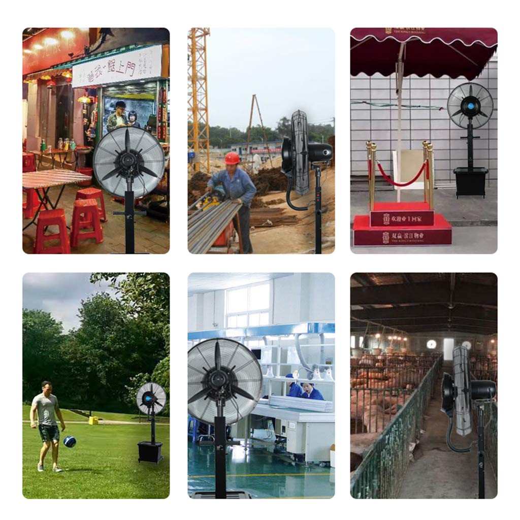 Heavy Duty Industrial Stand Fan - High Velocity Oscillating for Workshops & Factories
